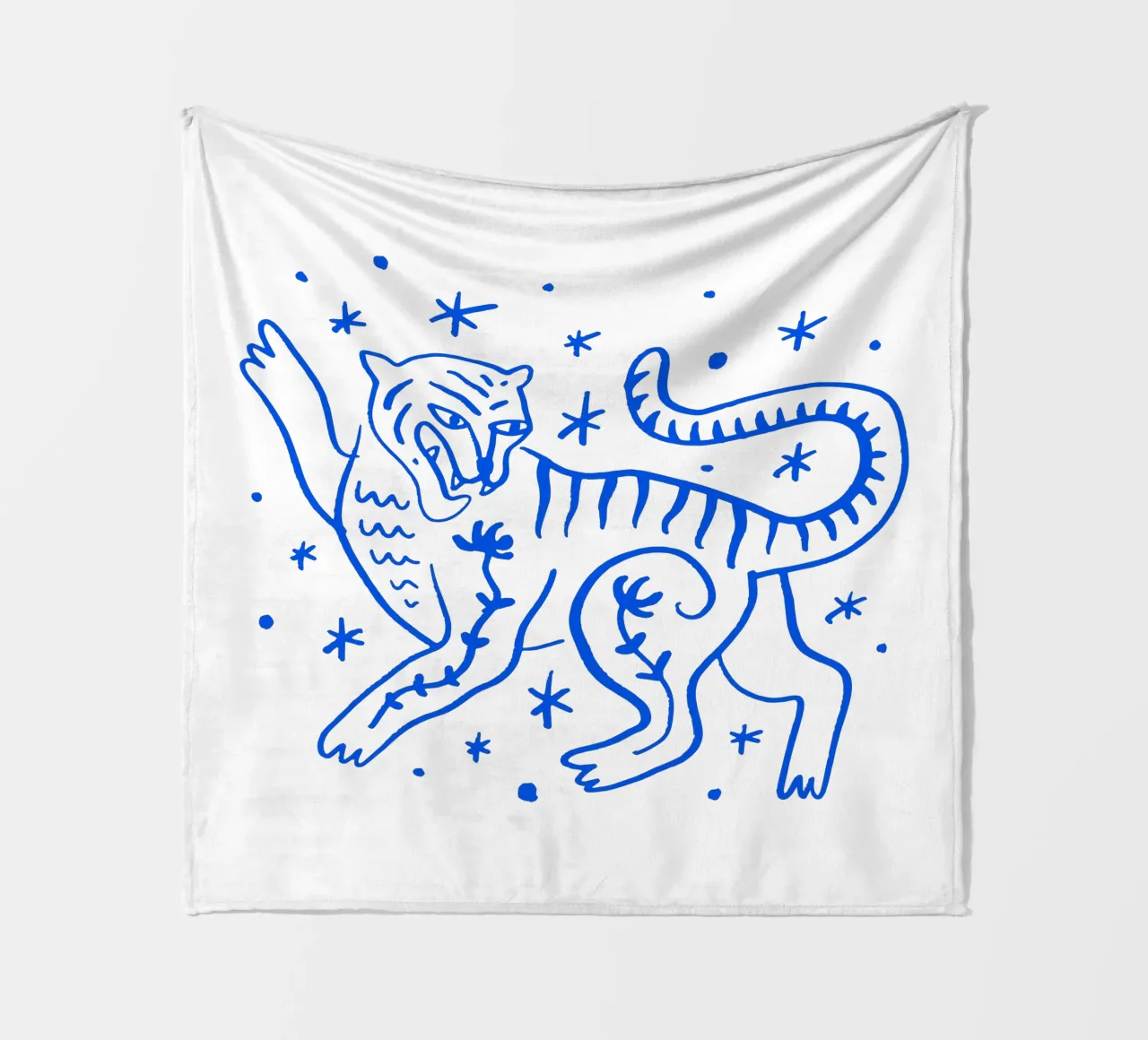 Night Of The Tiger (Without Background) coperta in pile da treechild
