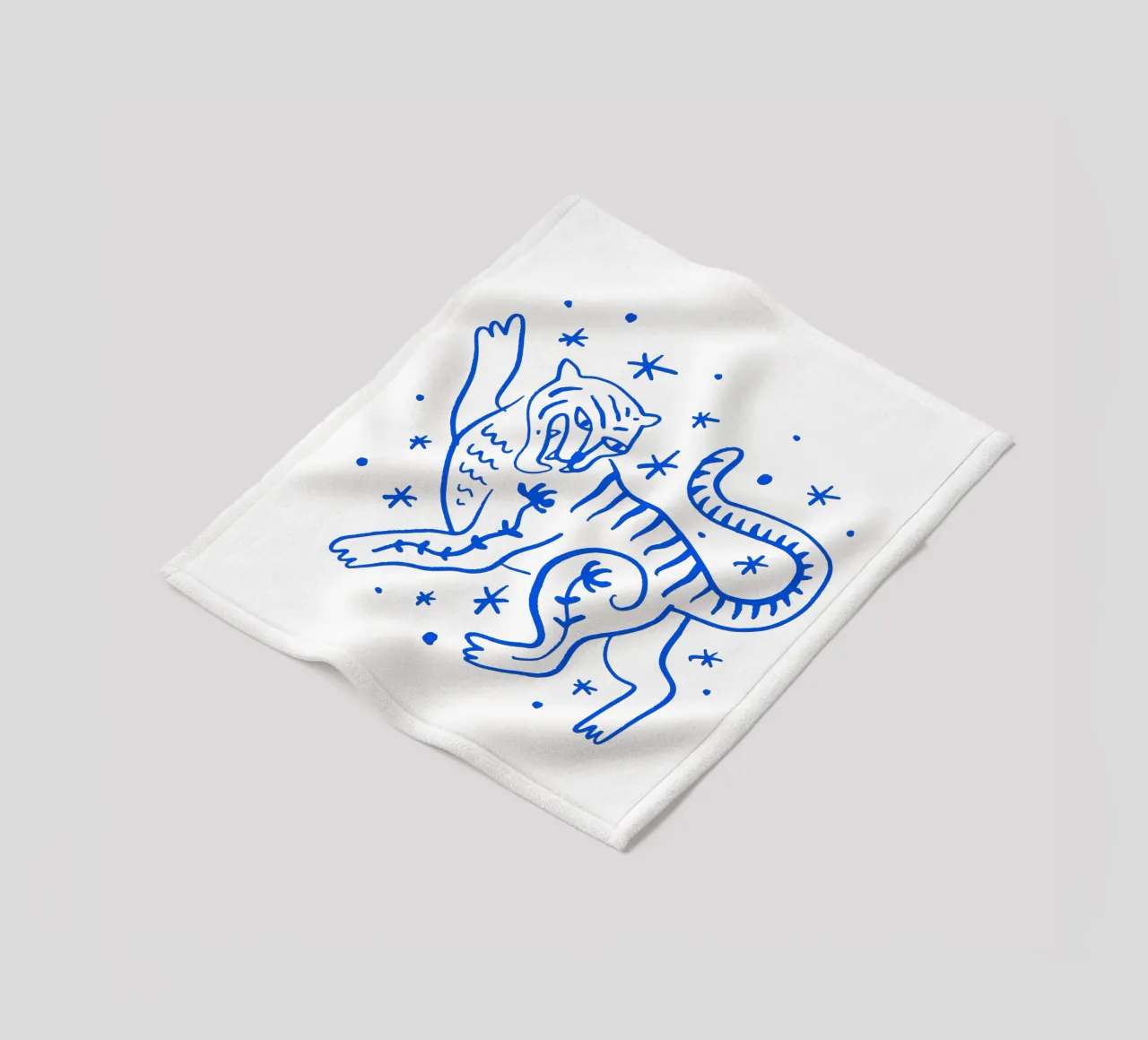 Night Of The Tiger (Without Background) coperta in pile da treechild