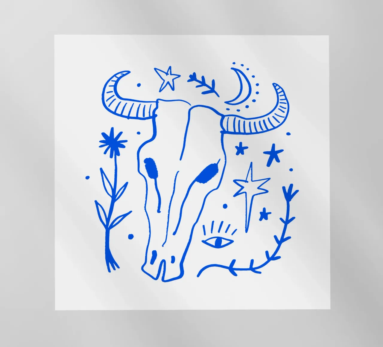 Bull Skull (Without Background) pellicola backlit da treechild