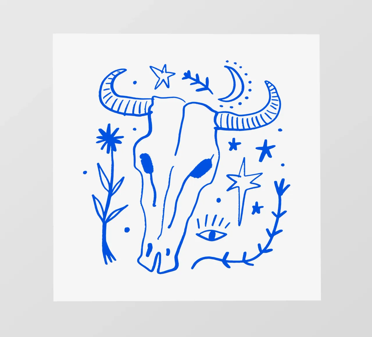 Bull Skull (Without Background) telo in pvc da treechild