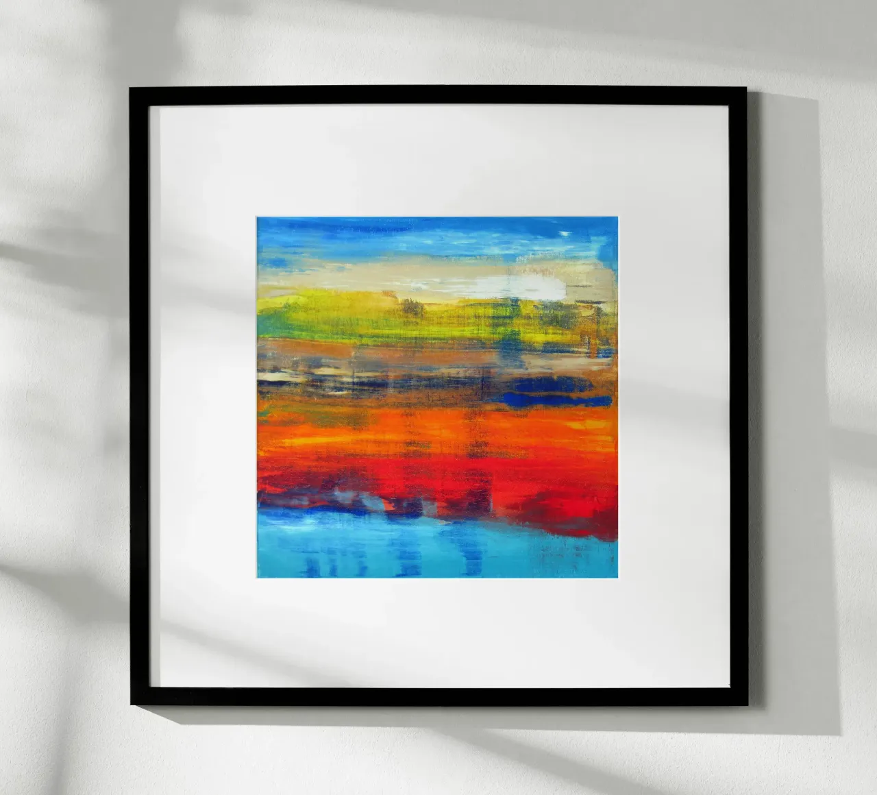 Immagine astratta in blu arancione poster da Petra Lang