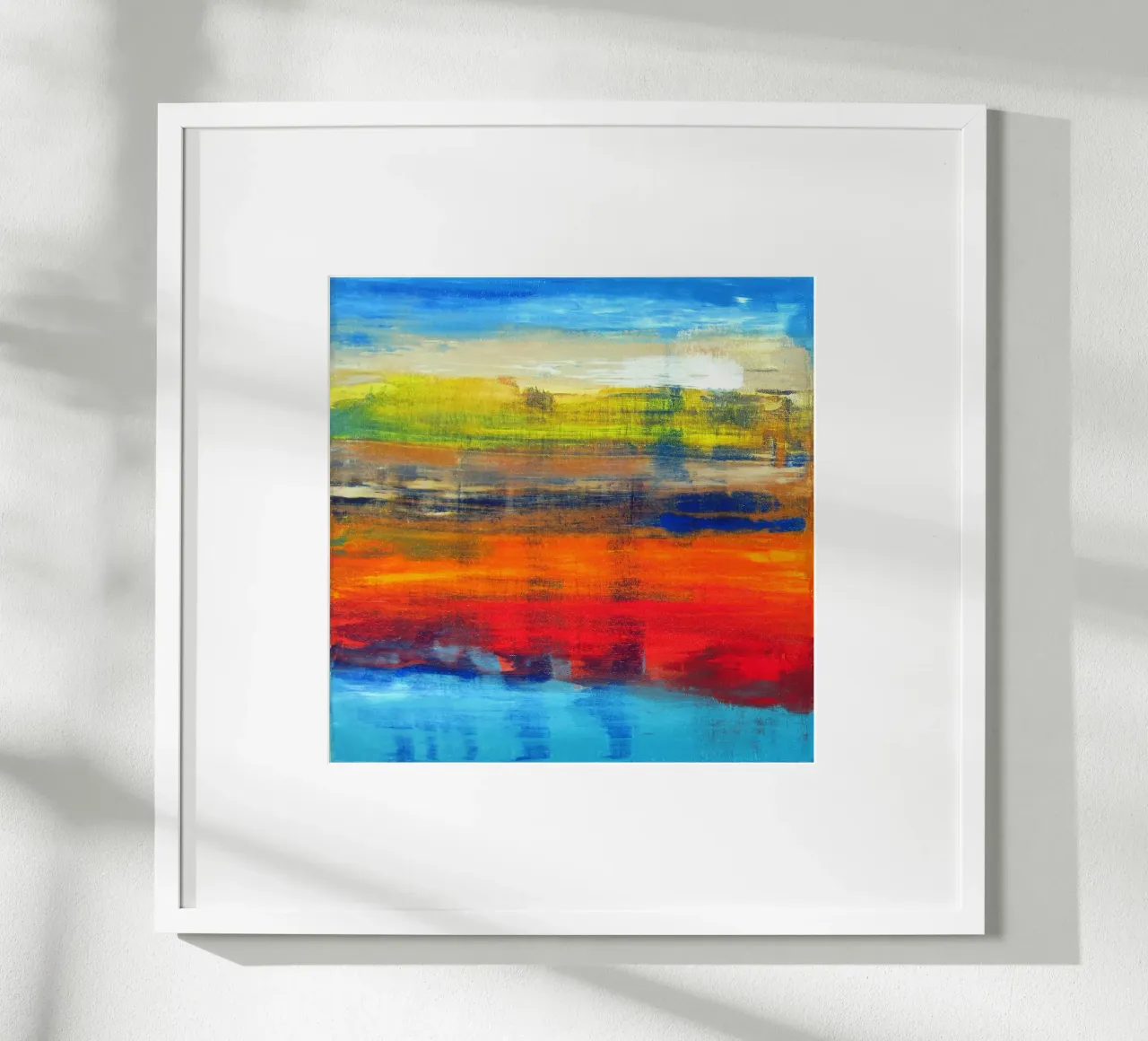 Immagine astratta in blu arancione poster da Petra Lang