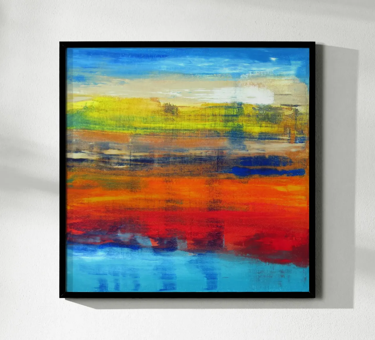 Immagine astratta in blu arancione poster da Petra Lang