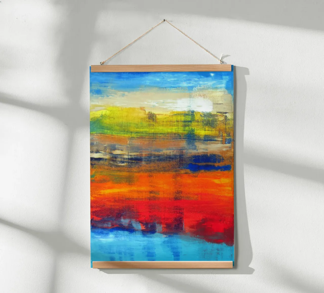 Immagine astratta in blu arancione poster da Petra Lang