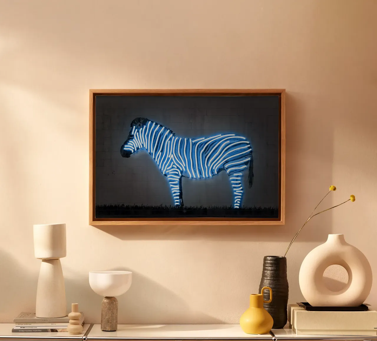 Zebra tela con Cornice a cassetta da Octavian