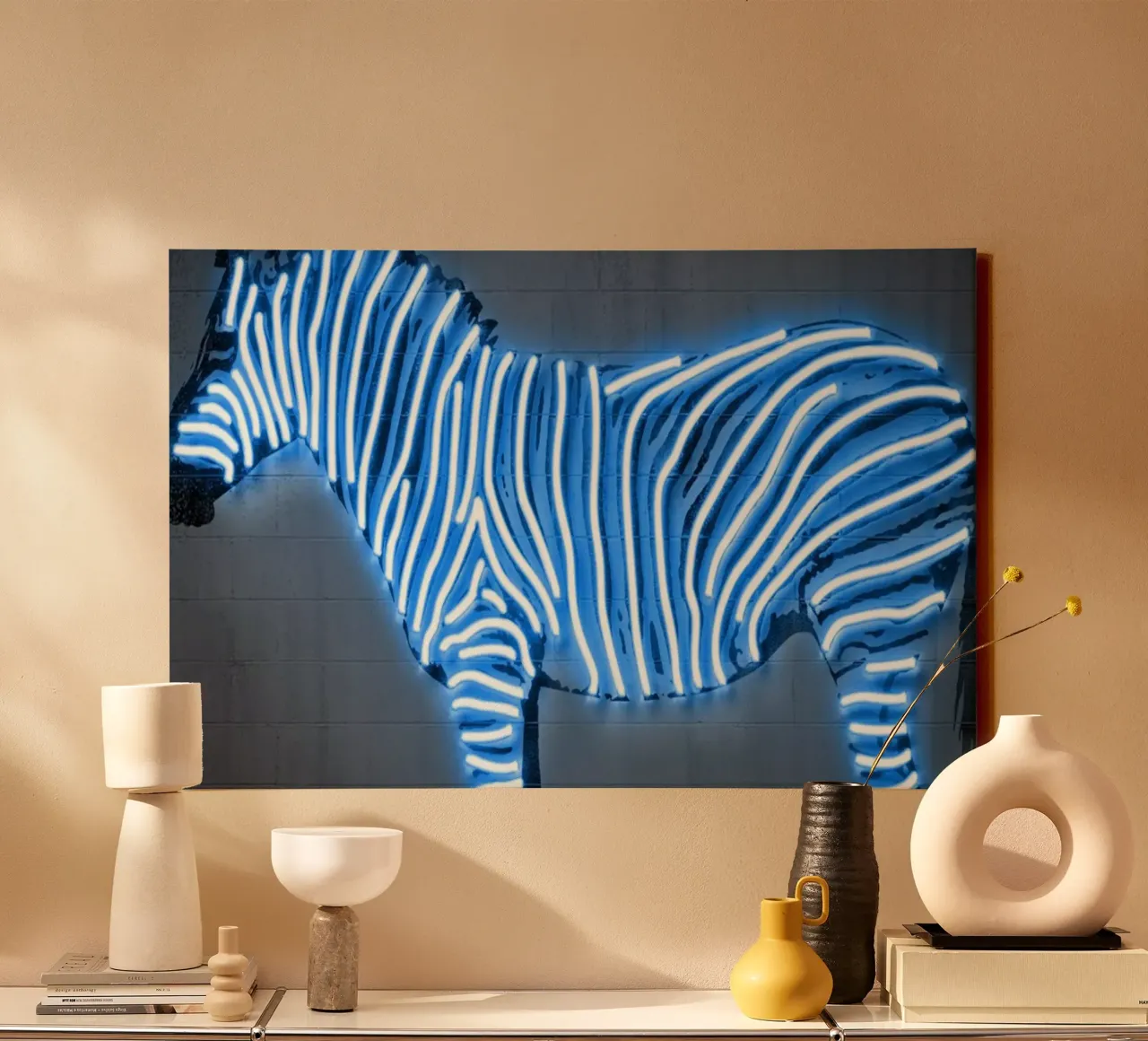 Zebra tela con Cornice a cassetta da Octavian