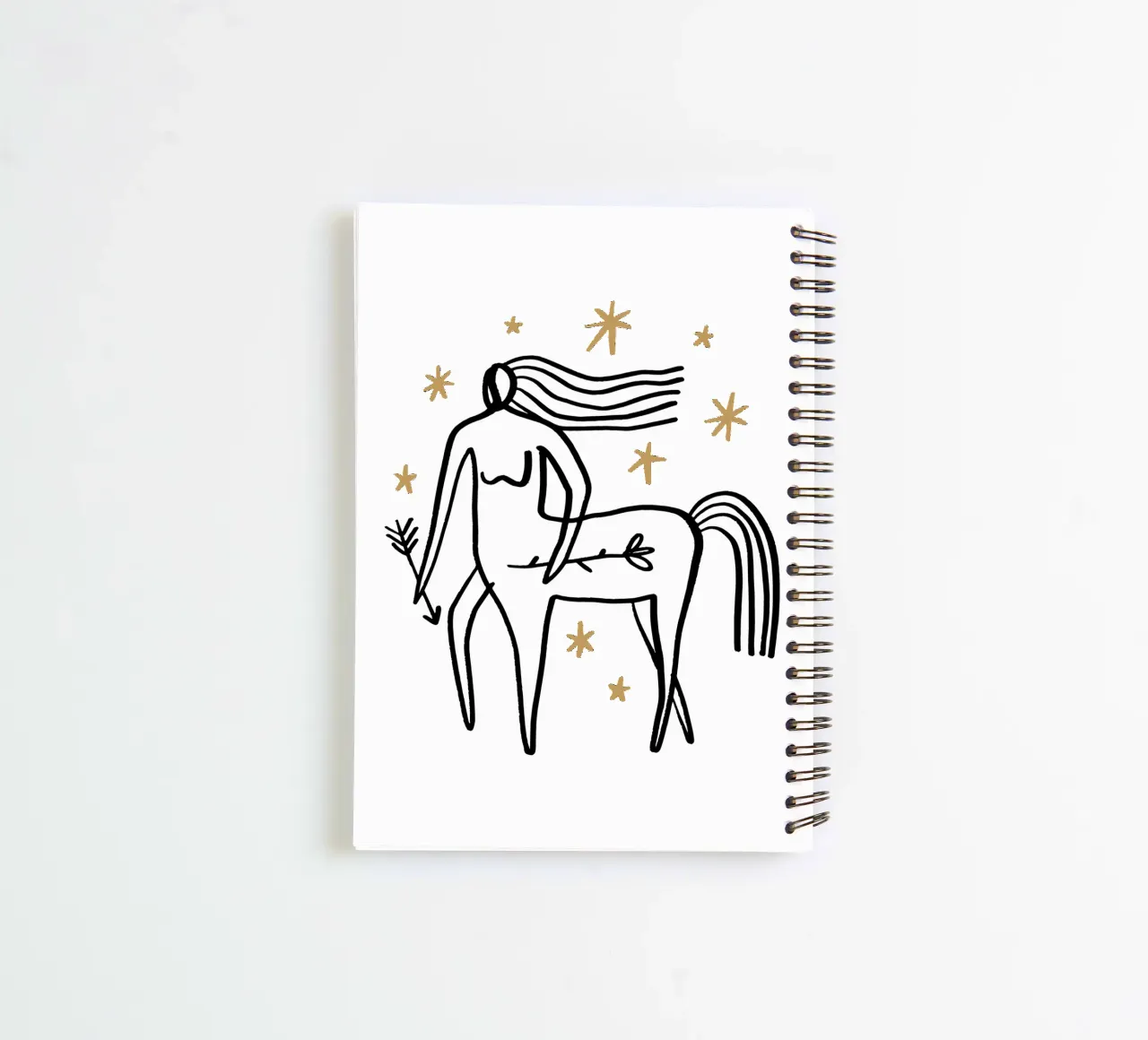 Sagittarius (Without Background) spiral notebook by treechild