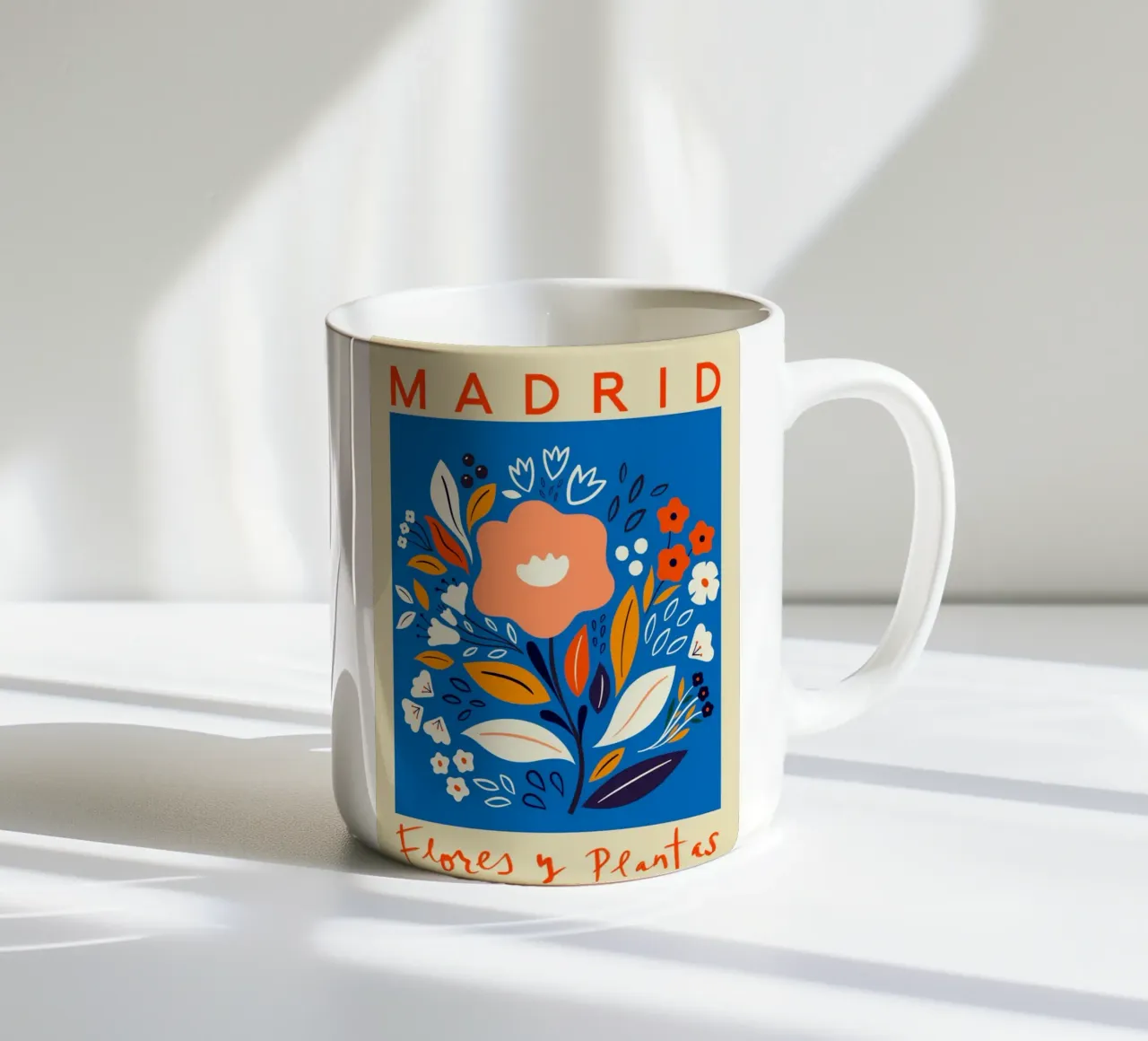 Mercato dei fiori di Madrid tazza in ceramica da Klia M_Art