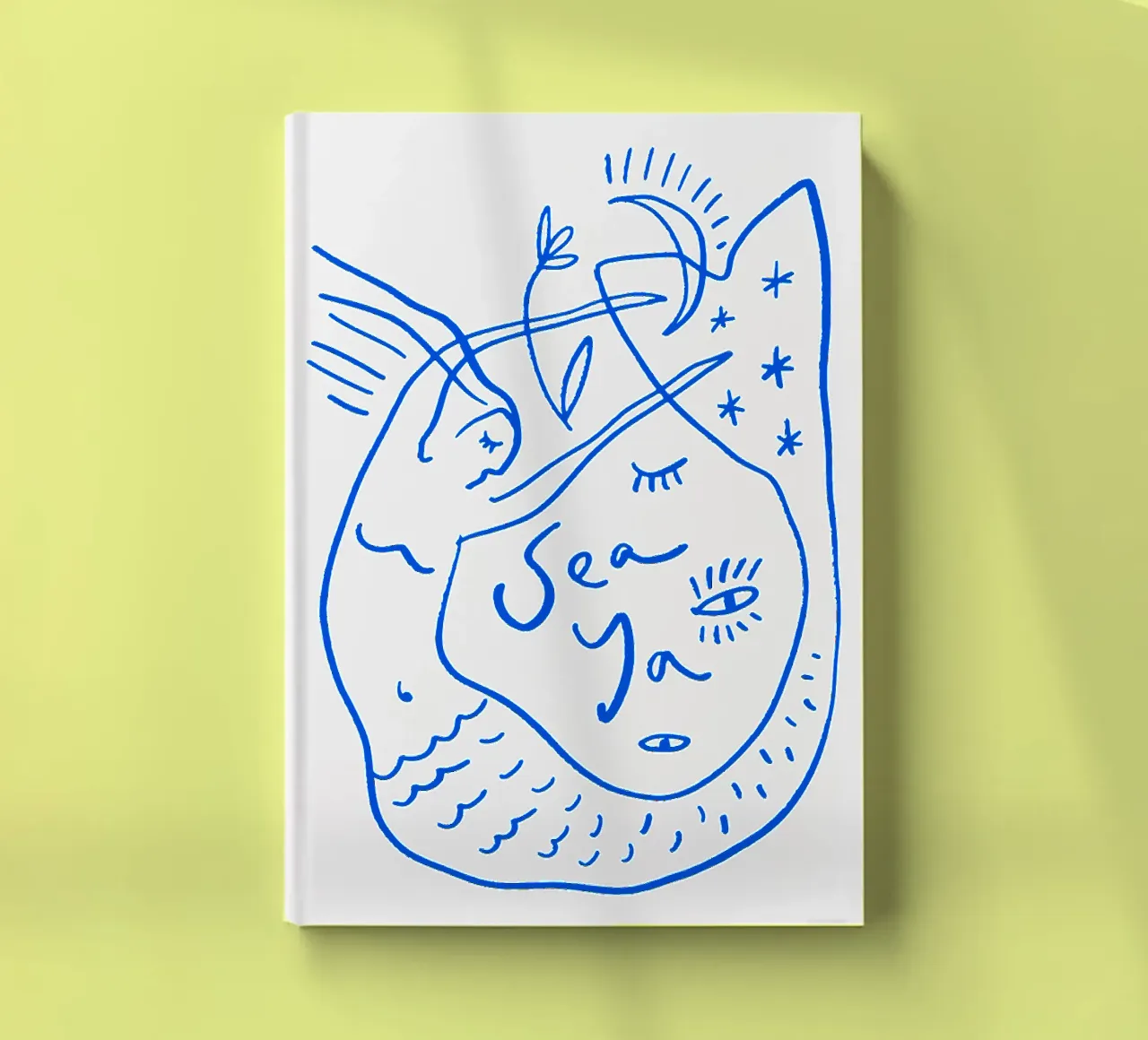 Sea Ya (Without Background) notebook by treechild