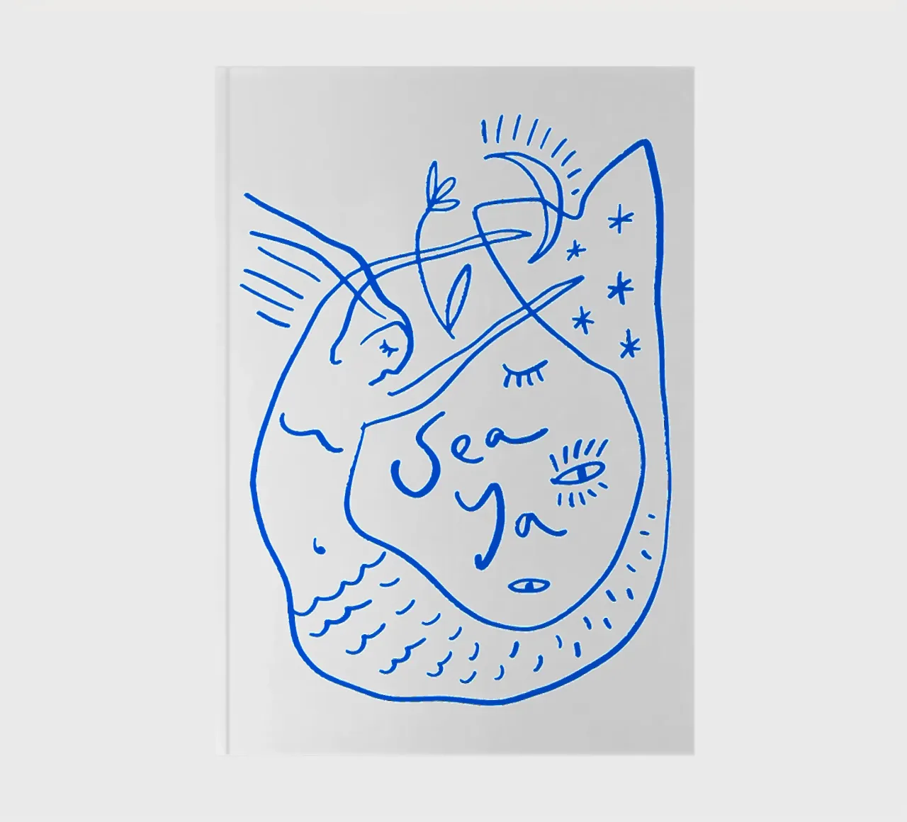 Sea Ya (Without Background) notebook by treechild