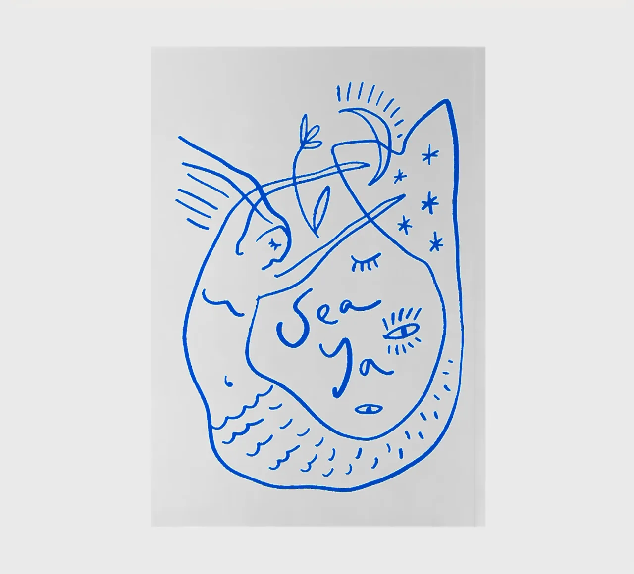 Sea Ya (Without Background) notebook by treechild