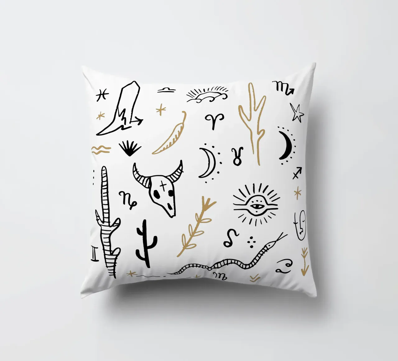 Zodiac Signs (Without Background) cuscino da treechild