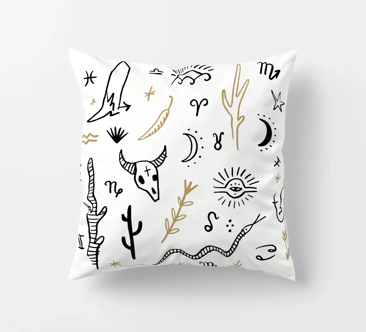 Zodiac Signs (Without Background) cuscino da treechild