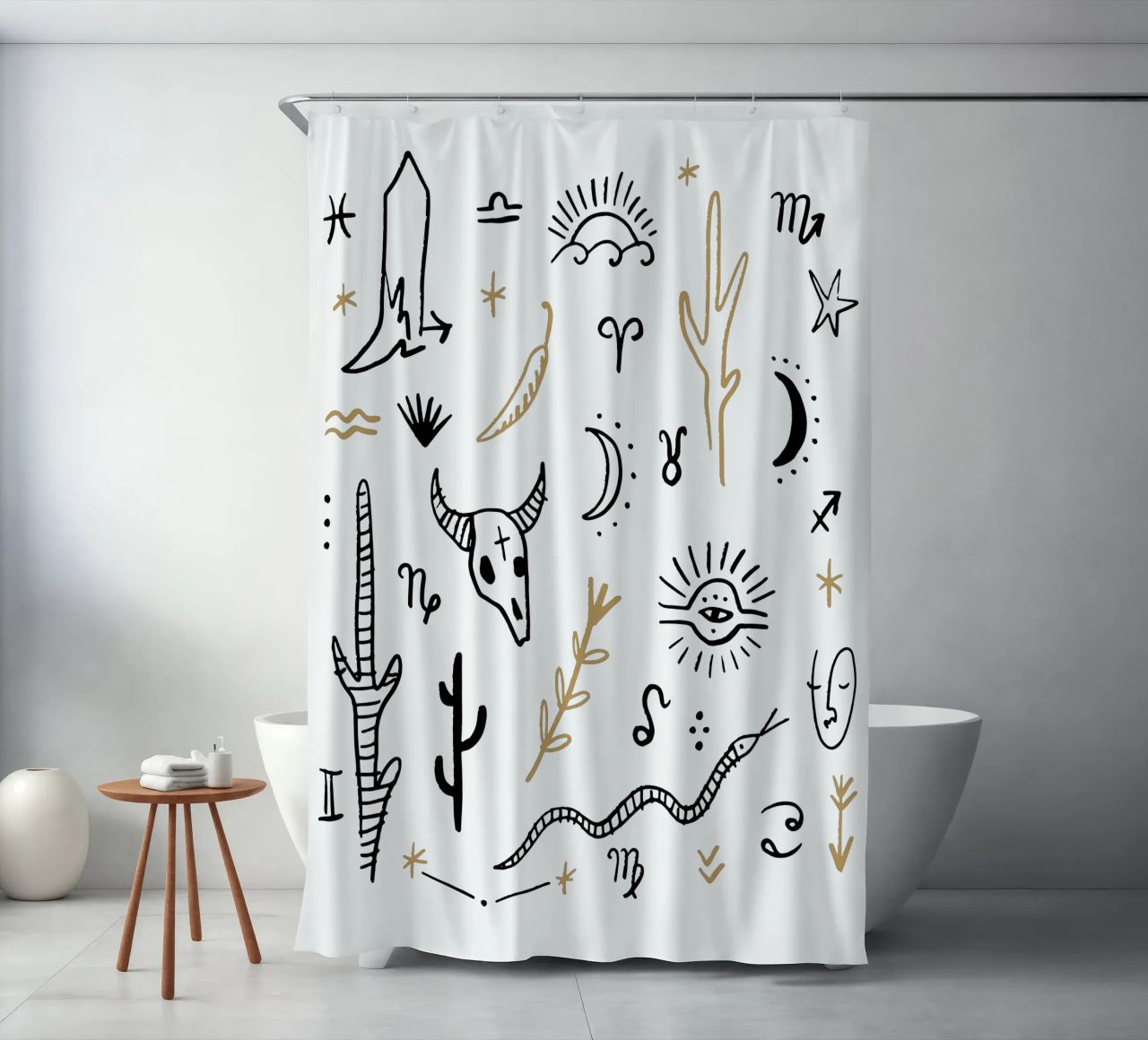 Zodiac Signs (Without Background) tenda da doccia da treechild