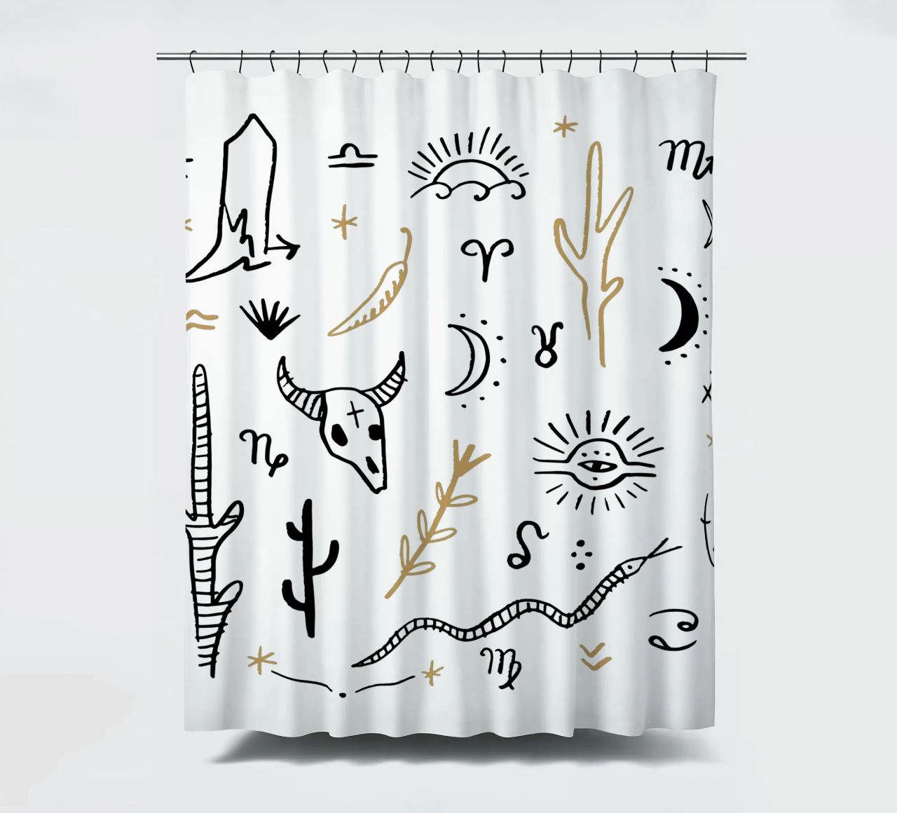 Zodiac Signs (Without Background) tenda da doccia da treechild