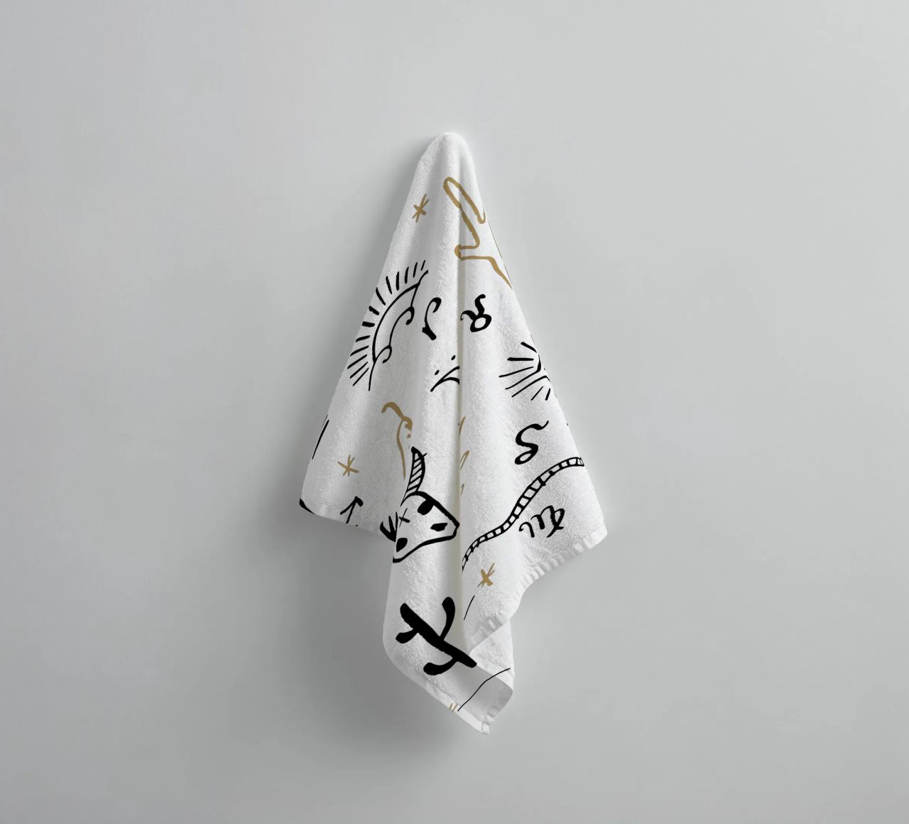 Zodiac Signs (Without Background) asciugamano da bagno da treechild