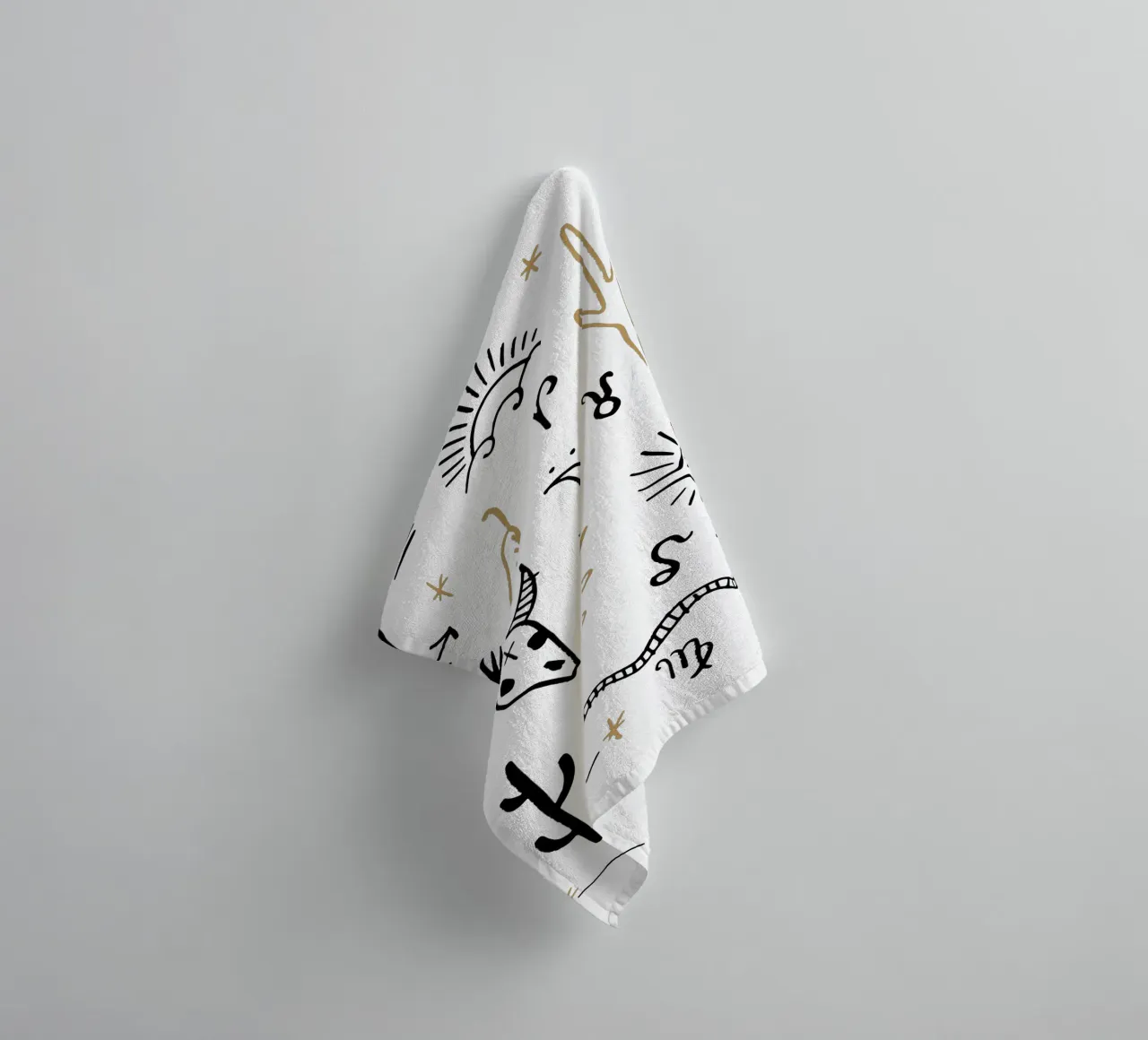 Zodiac Signs (Without Background) asciugamano da bagno da treechild