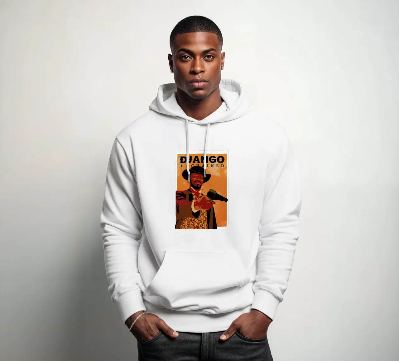 Django Unchained felpa con cappuccio da Gallery Print and Art Limited