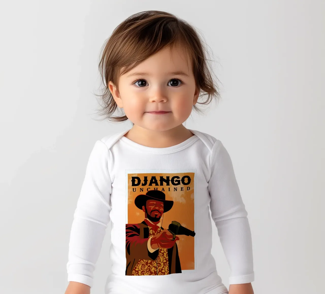 Django Unchained body neonato maniche lunghe da Gallery Print and Art Limited
