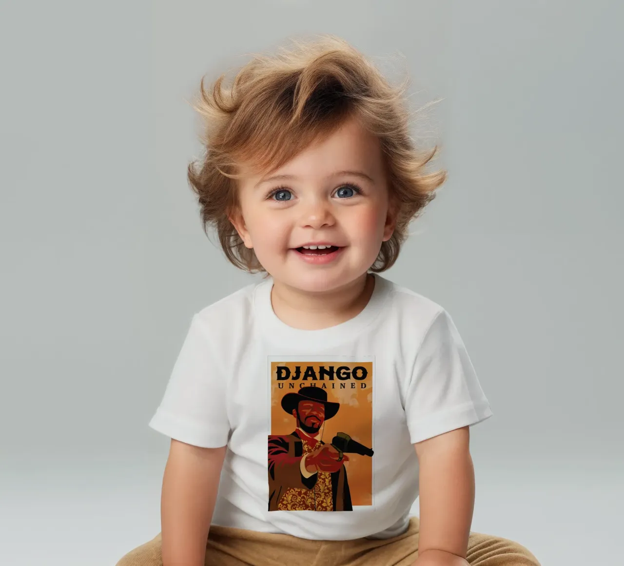 Django Unchained baby t-shirt by Gallery Print and Art Limited