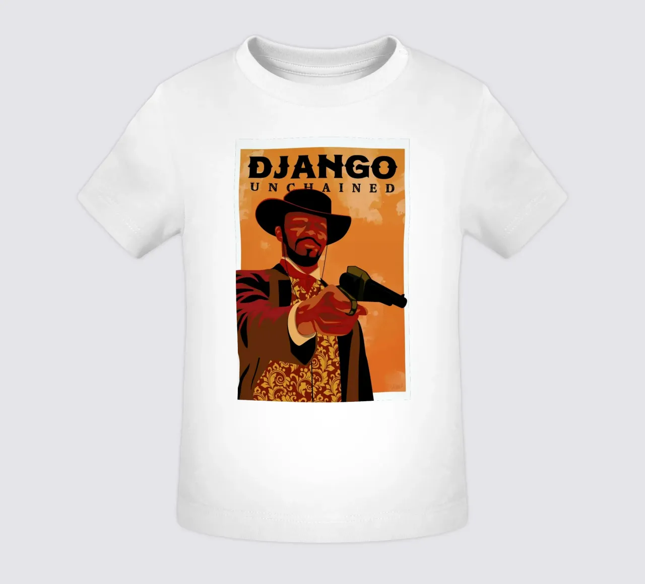 Django Unchained baby t-shirt by Gallery Print and Art Limited