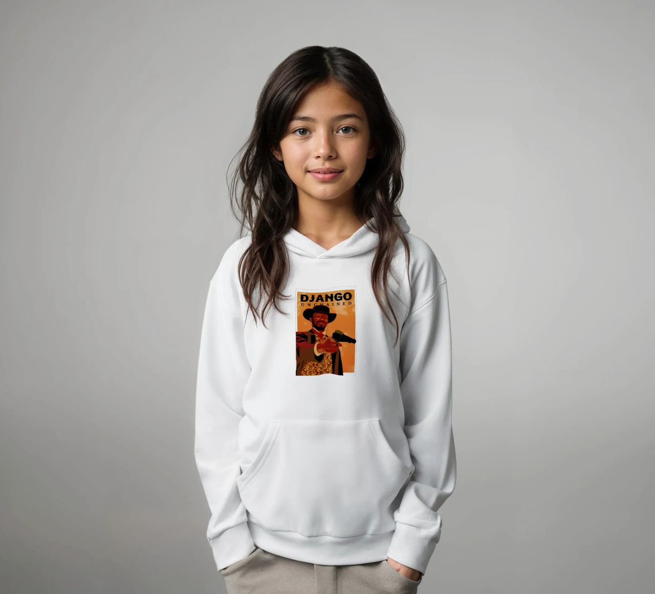 Django Unchained felpa bambino con cappuccio da Gallery Print and Art Limited