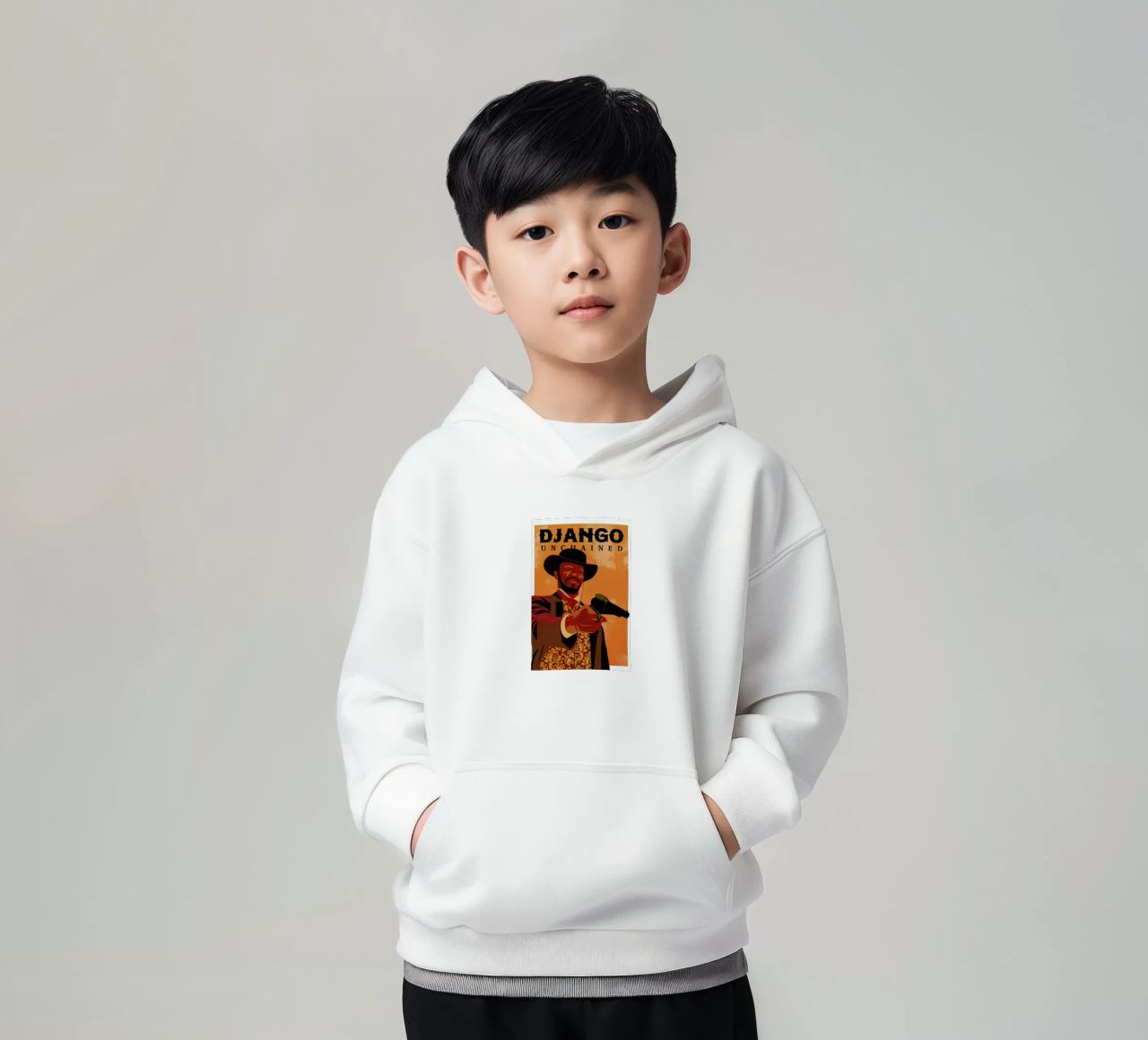 Django Unchained felpa bambino con cappuccio da Gallery Print and Art Limited