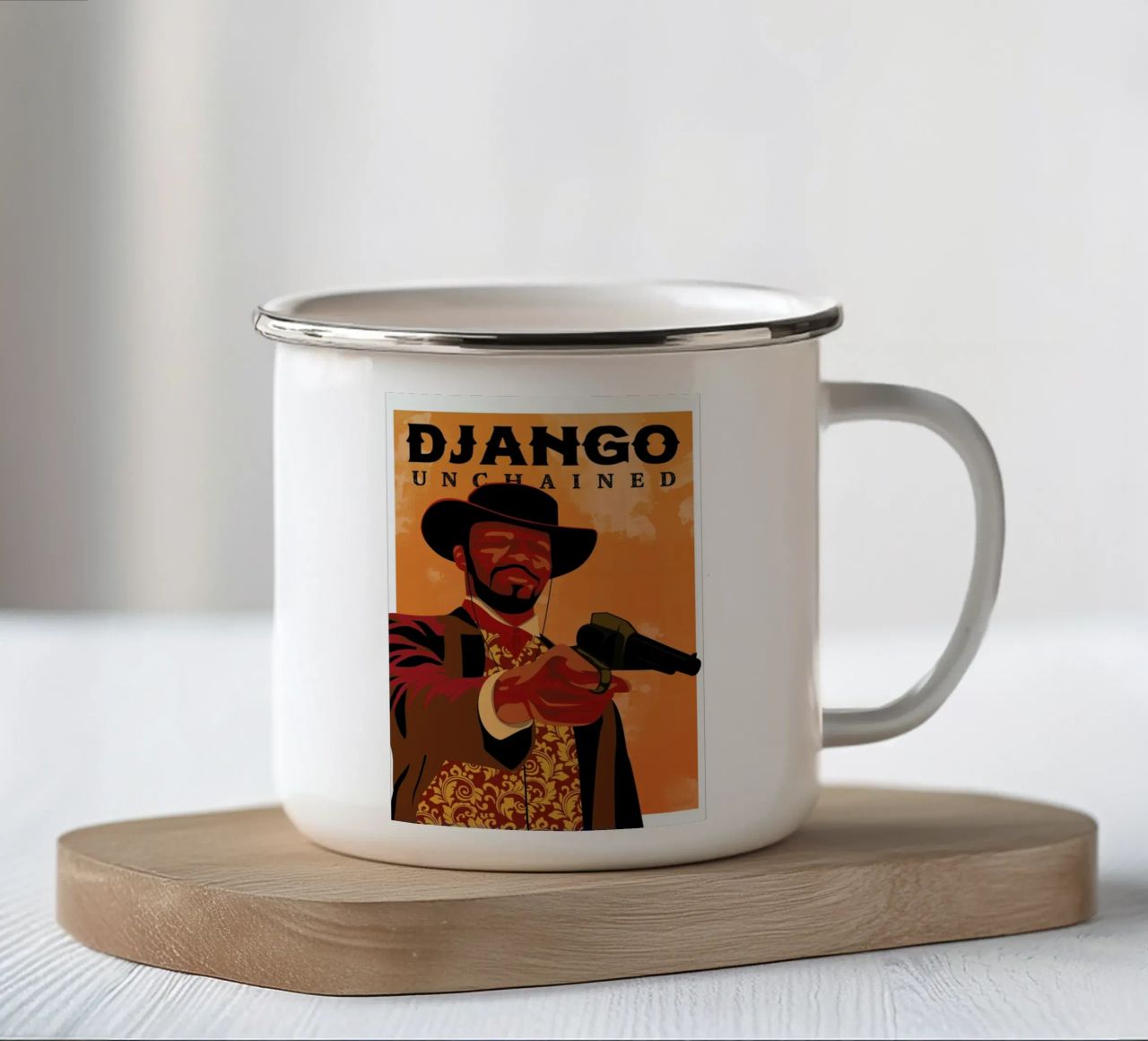 Django Unchained tazza in smalto da Gallery Print and Art Limited