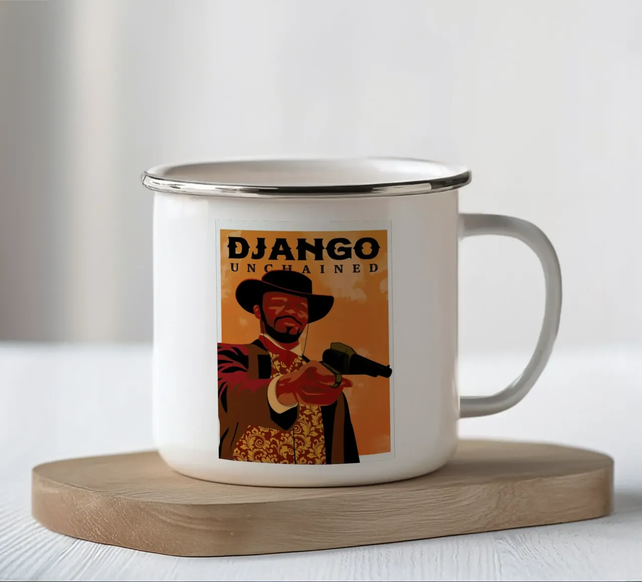 Django Unchained mug en émail de Gallery Print and Art Limited