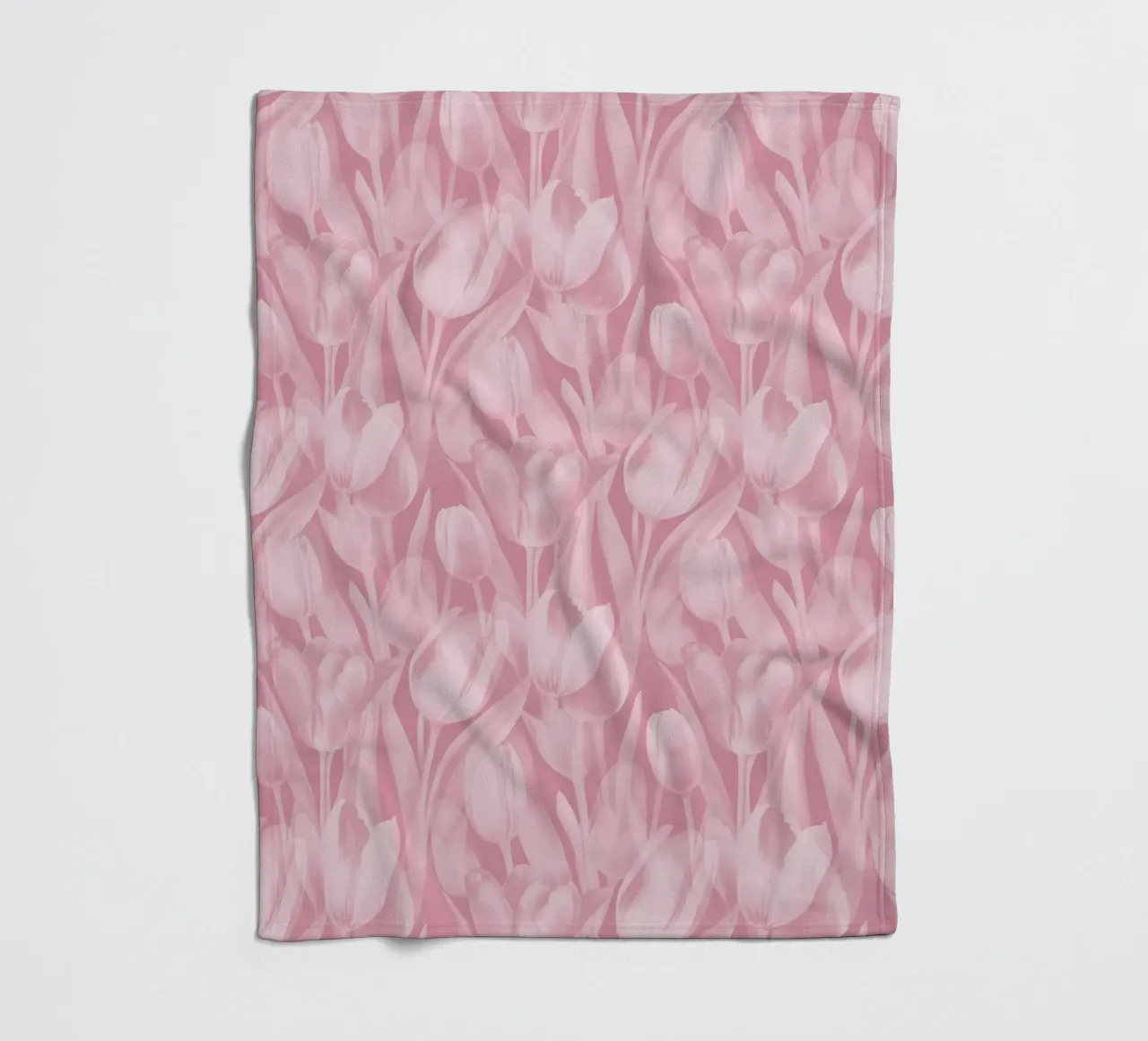 Tulipani rosa e bianchi coperta in pile da SilverPegasus