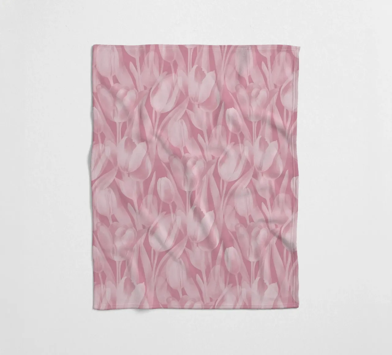 Tulipani rosa e bianchi coperta in pile da SilverPegasus