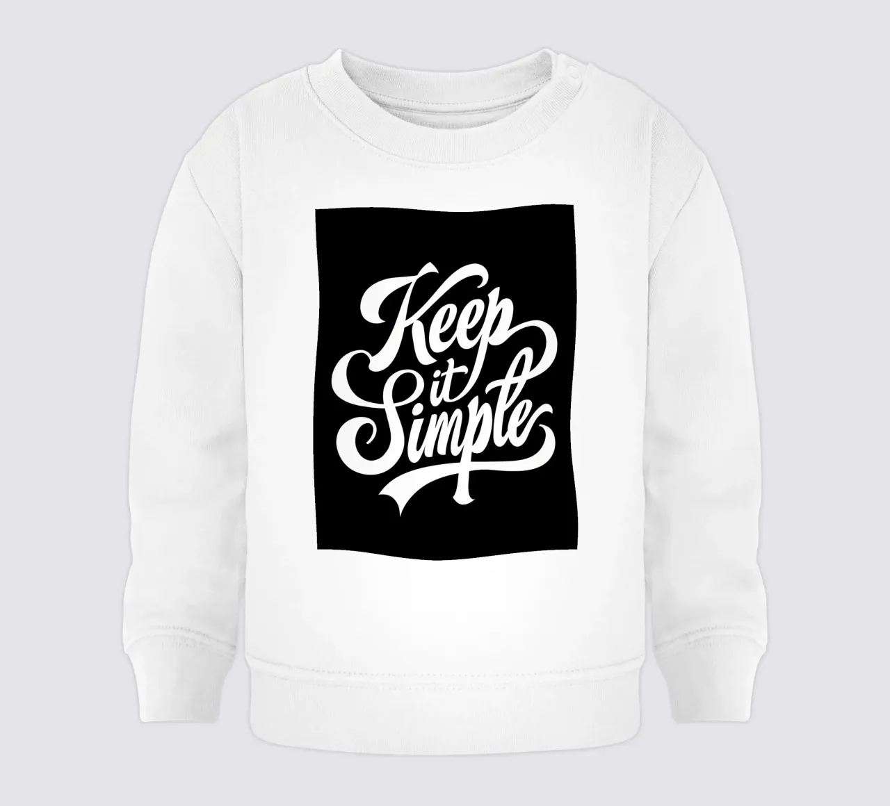Elegante tipografia corsiva Keep It Simple felpa neonato da inspirational quote