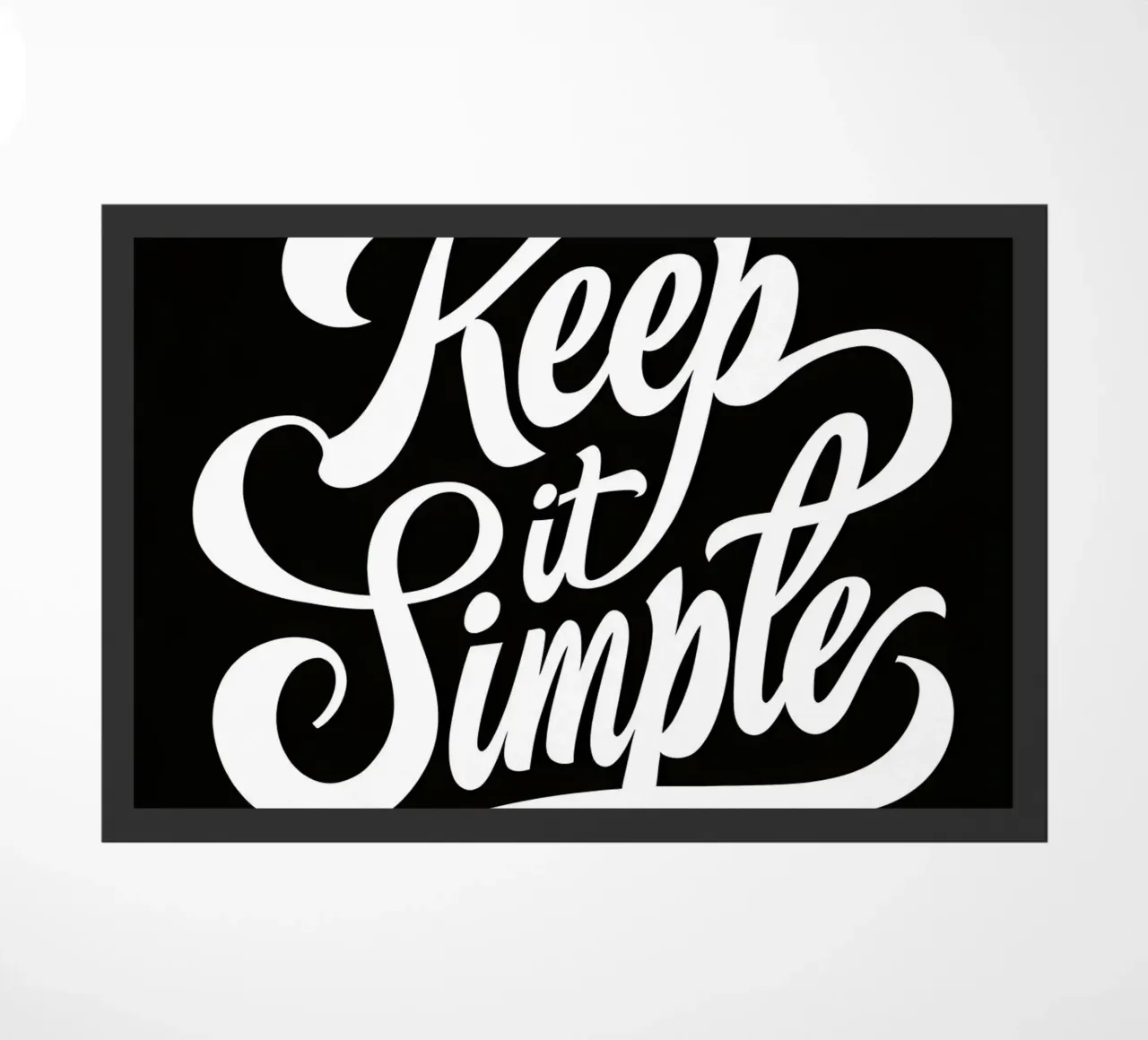 Typographie cursive élégante Keep It Simple paillasson de inspirational quote