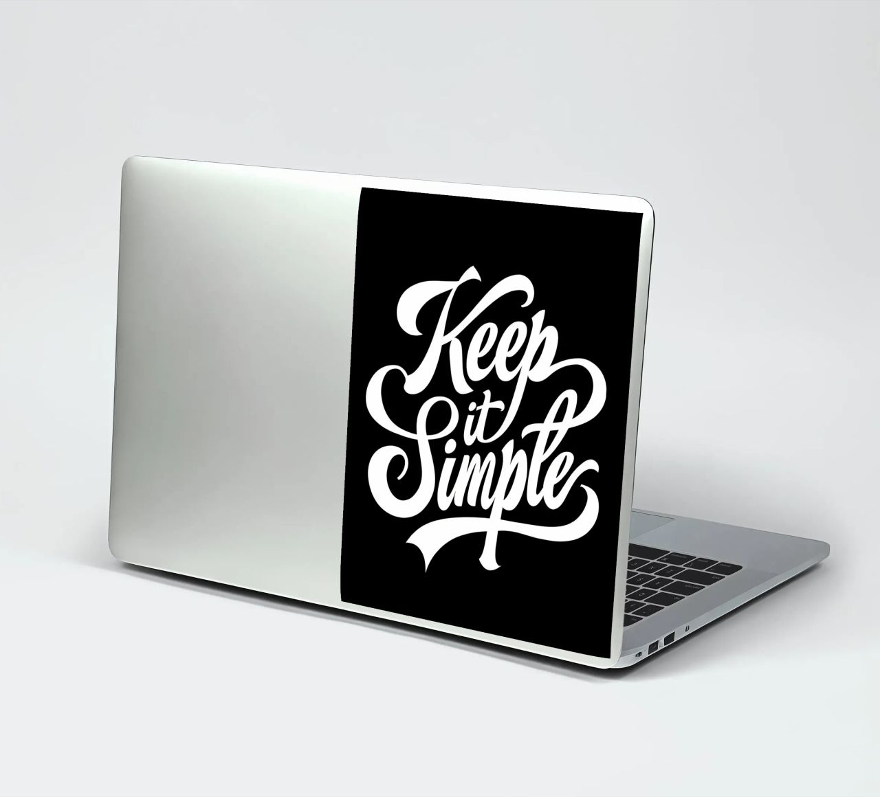 Elegant Keep It Simple Cursive Typography sticker by inspirational quote