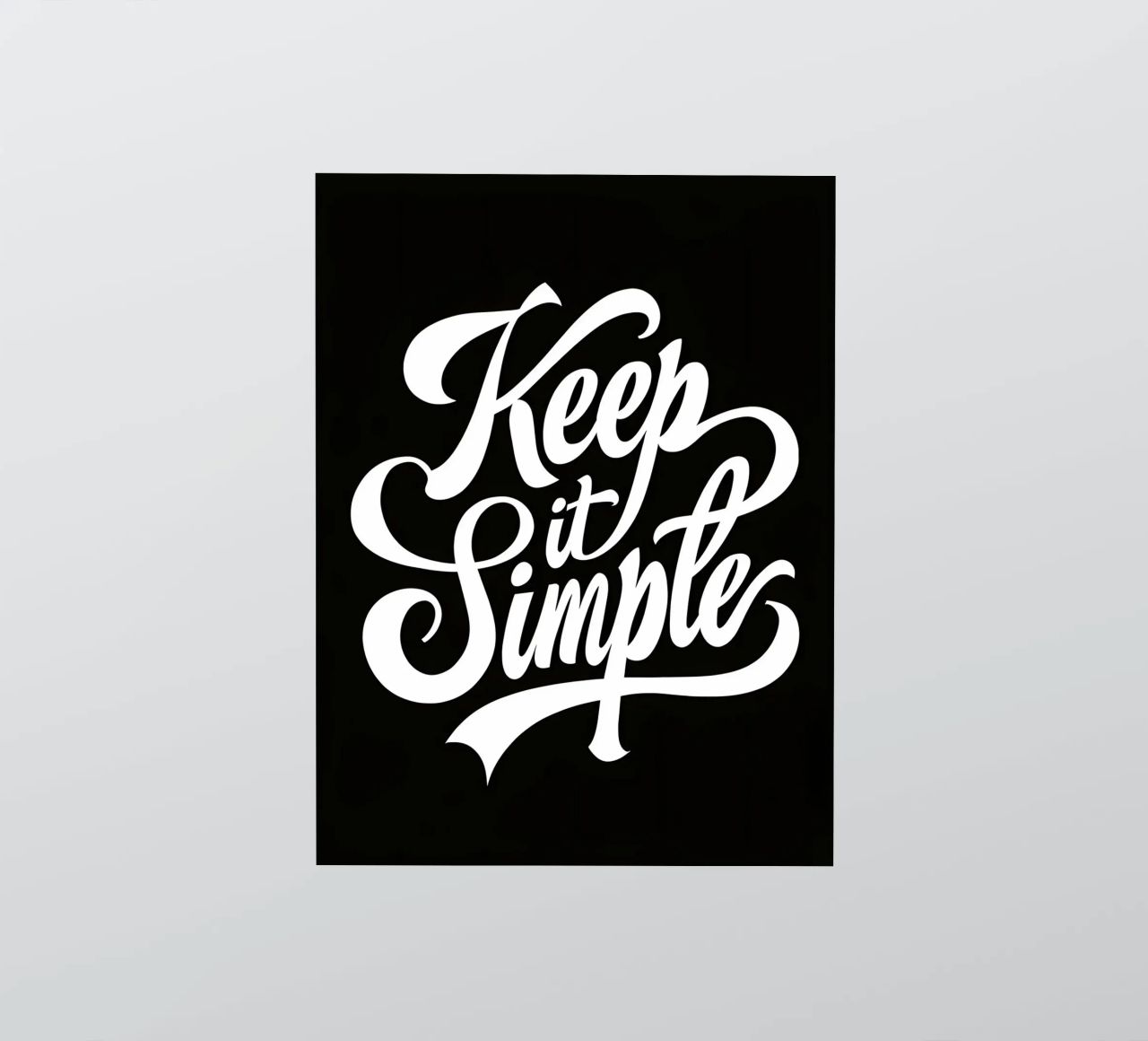 Elegant Keep It Simple Cursive Typography sticker by inspirational quote