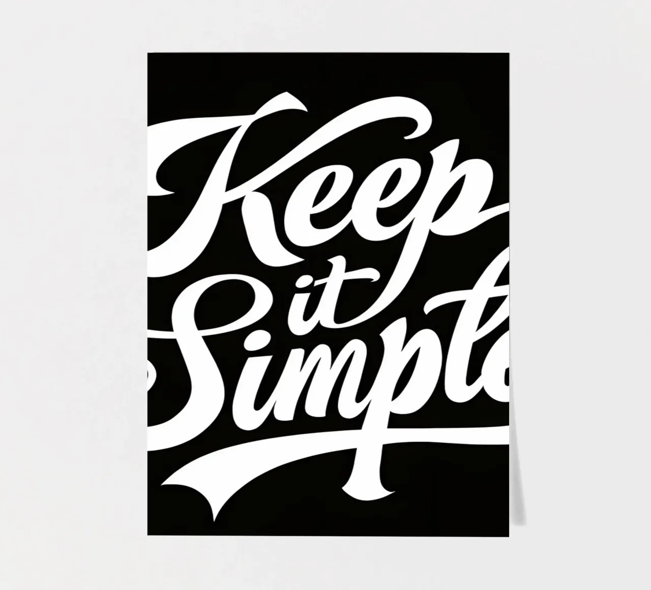 Elegant Keep It Simple Cursive Typography sticker sheet by inspirational quote