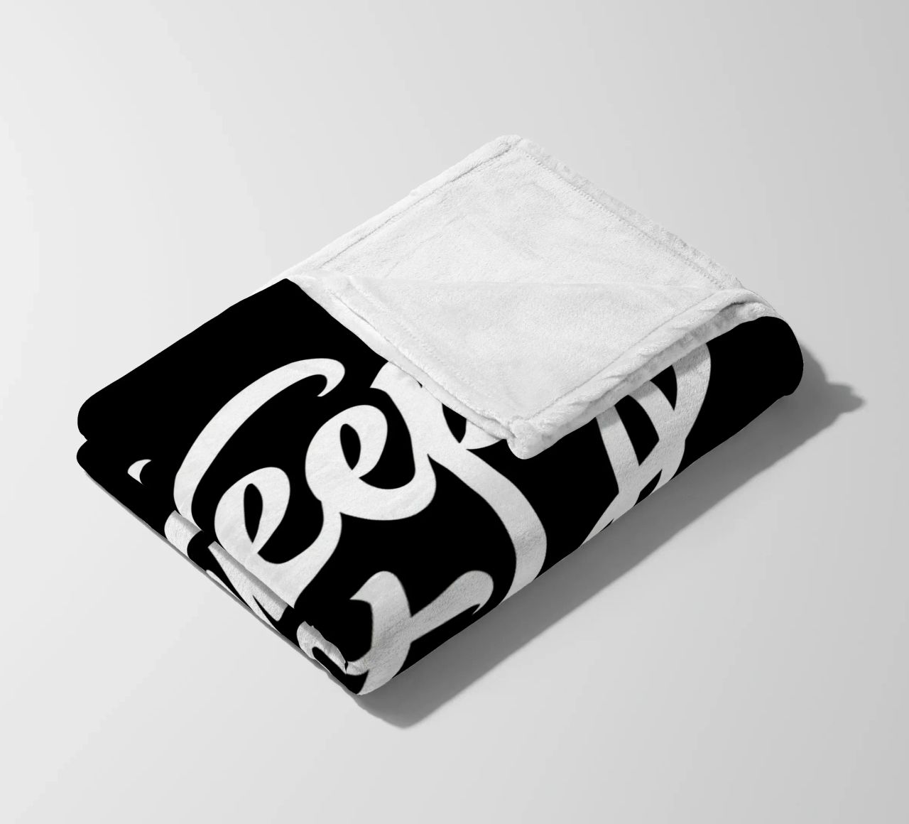 Elegant Keep It Simple Cursive Typography fleece blanket by inspirational quote
