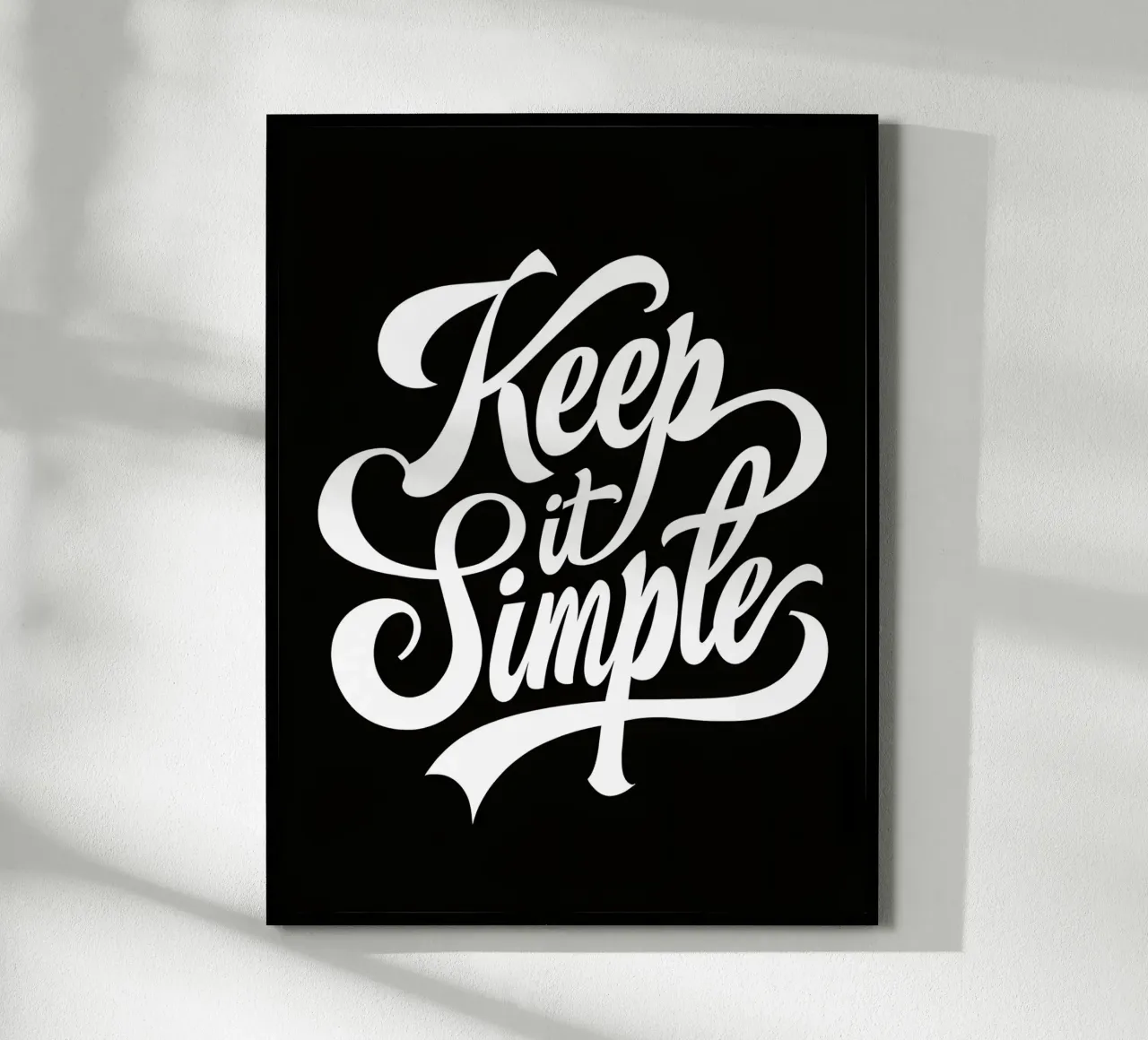 Elegant Keep It Simple Cursive Typography hahnemühle by inspirational quote