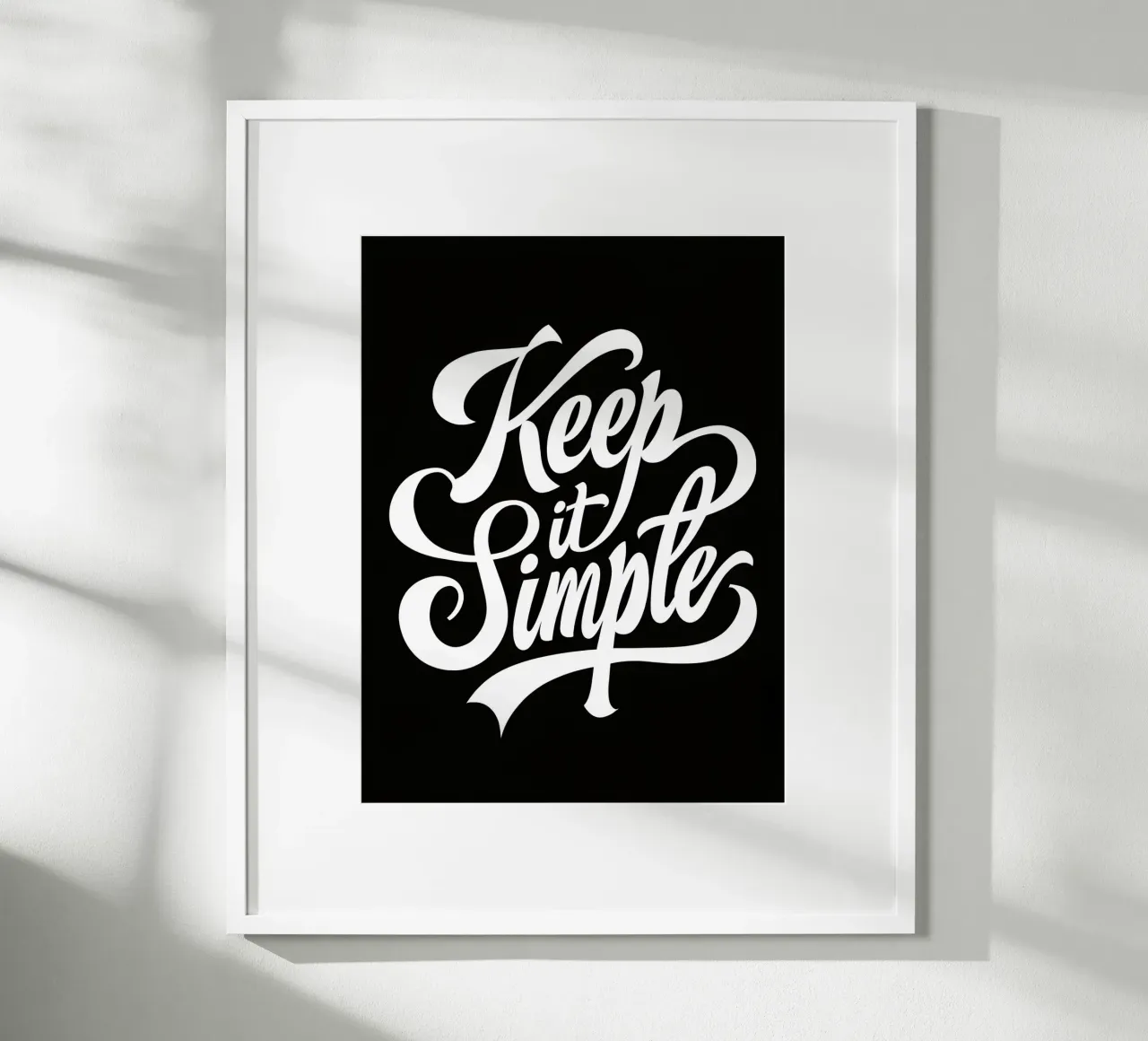 Elegant Keep It Simple Cursive Typography hahnemühle by inspirational quote