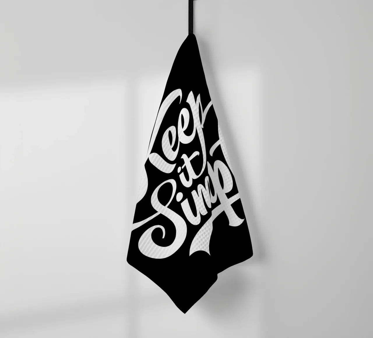 Typographie cursive élégante Keep It Simple torchon de inspirational quote