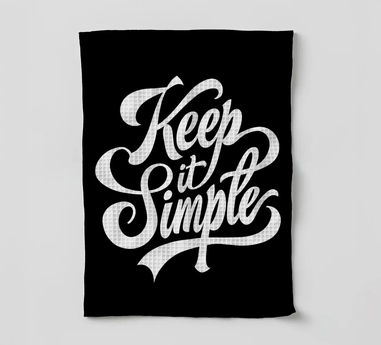 Typographie cursive élégante Keep It Simple torchon de inspirational quote