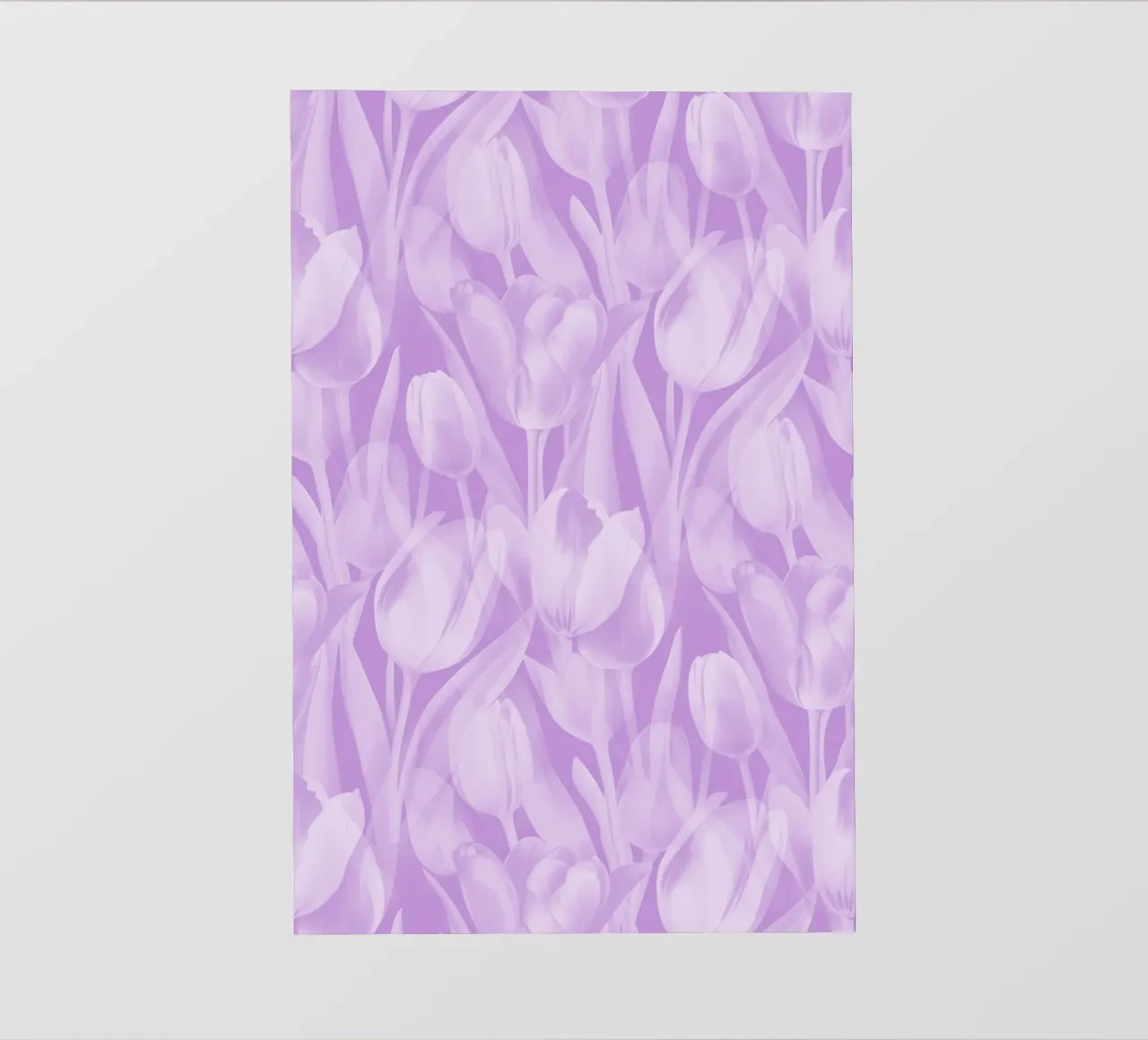 Tulipani bianchi e lavanda telo in pvc da SilverPegasus