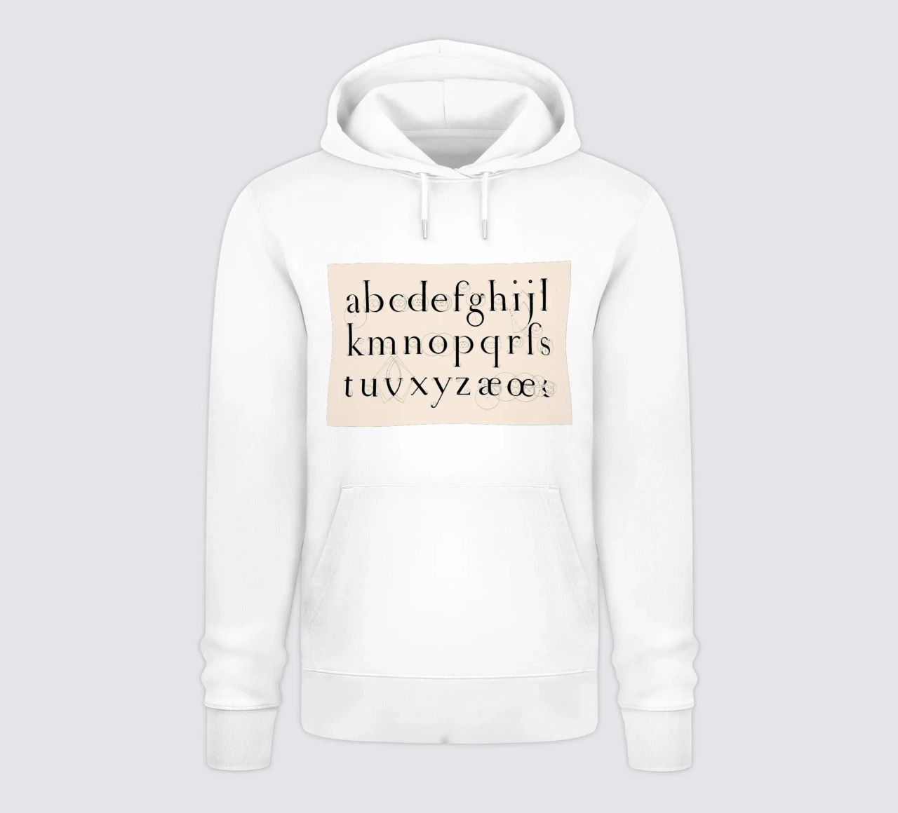Alphabet Lowercase sudadera con capucha de Astër