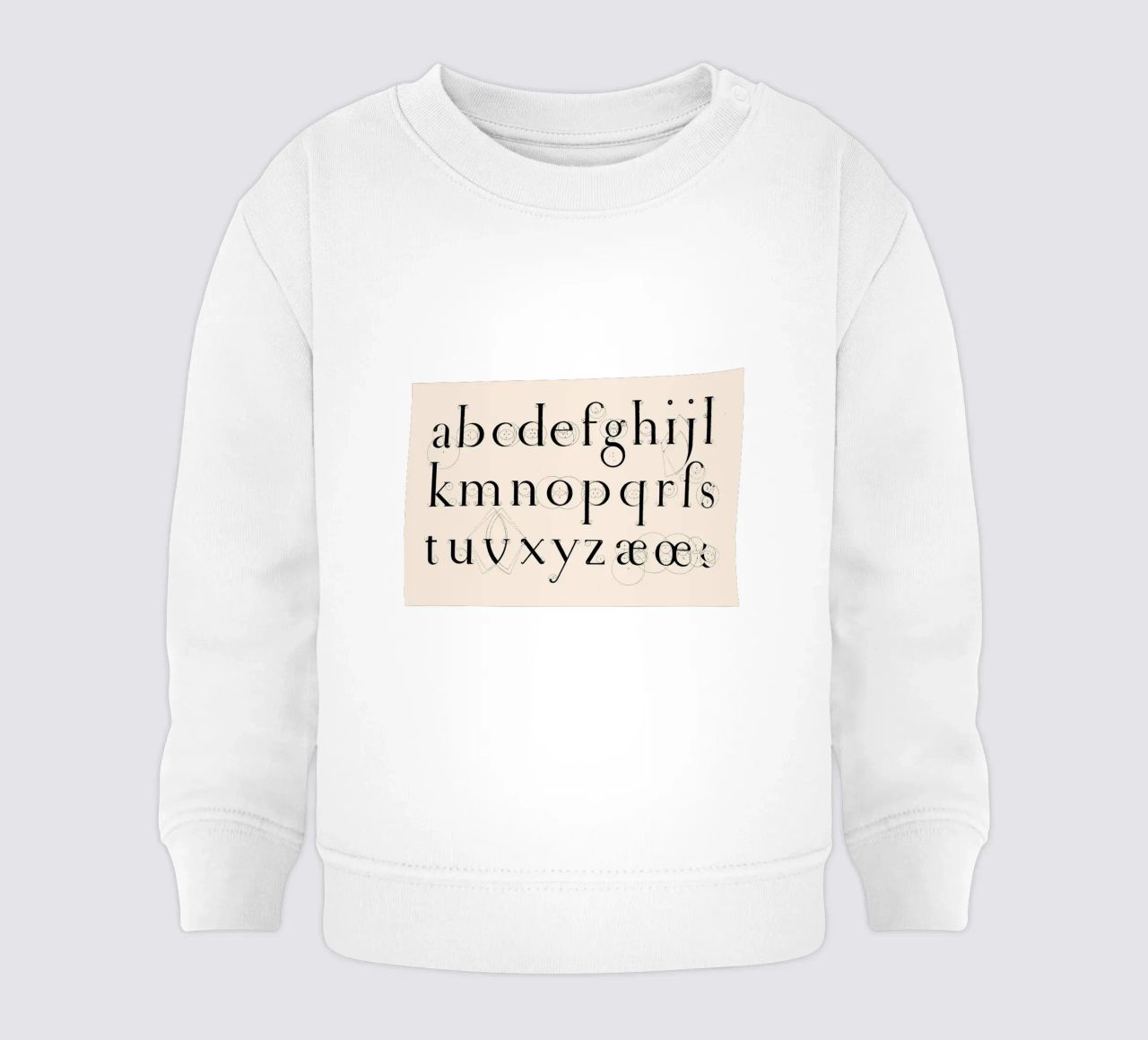 Alphabet Lowercase sudadera de bebé de Astër