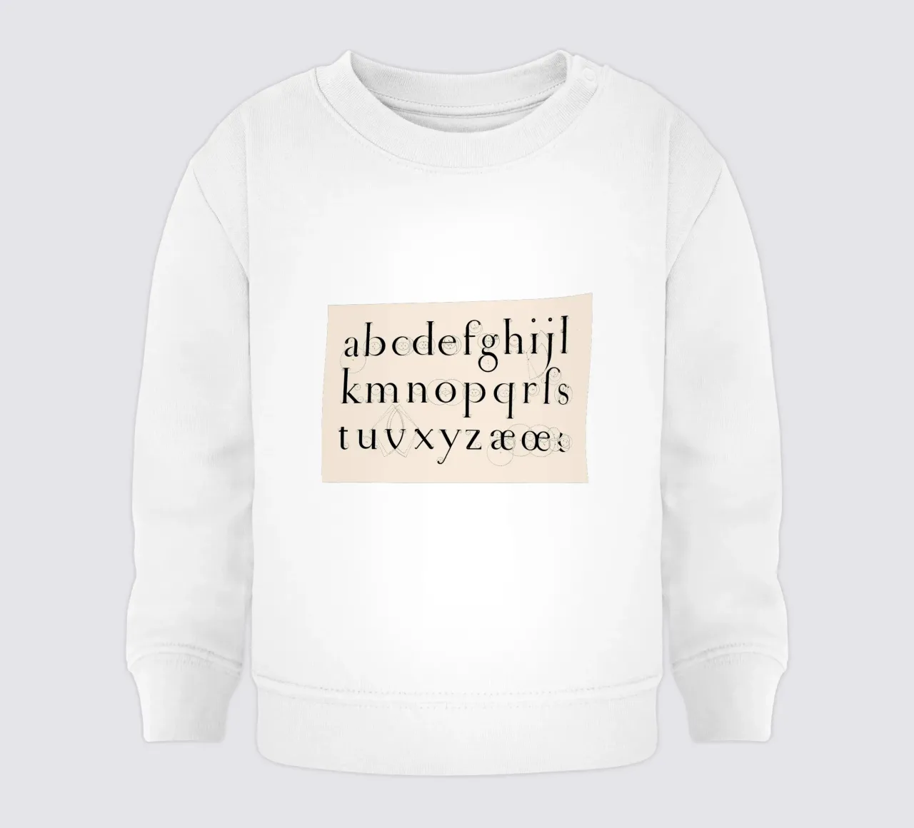 Alphabet Lowercase sudadera de bebé de Astër