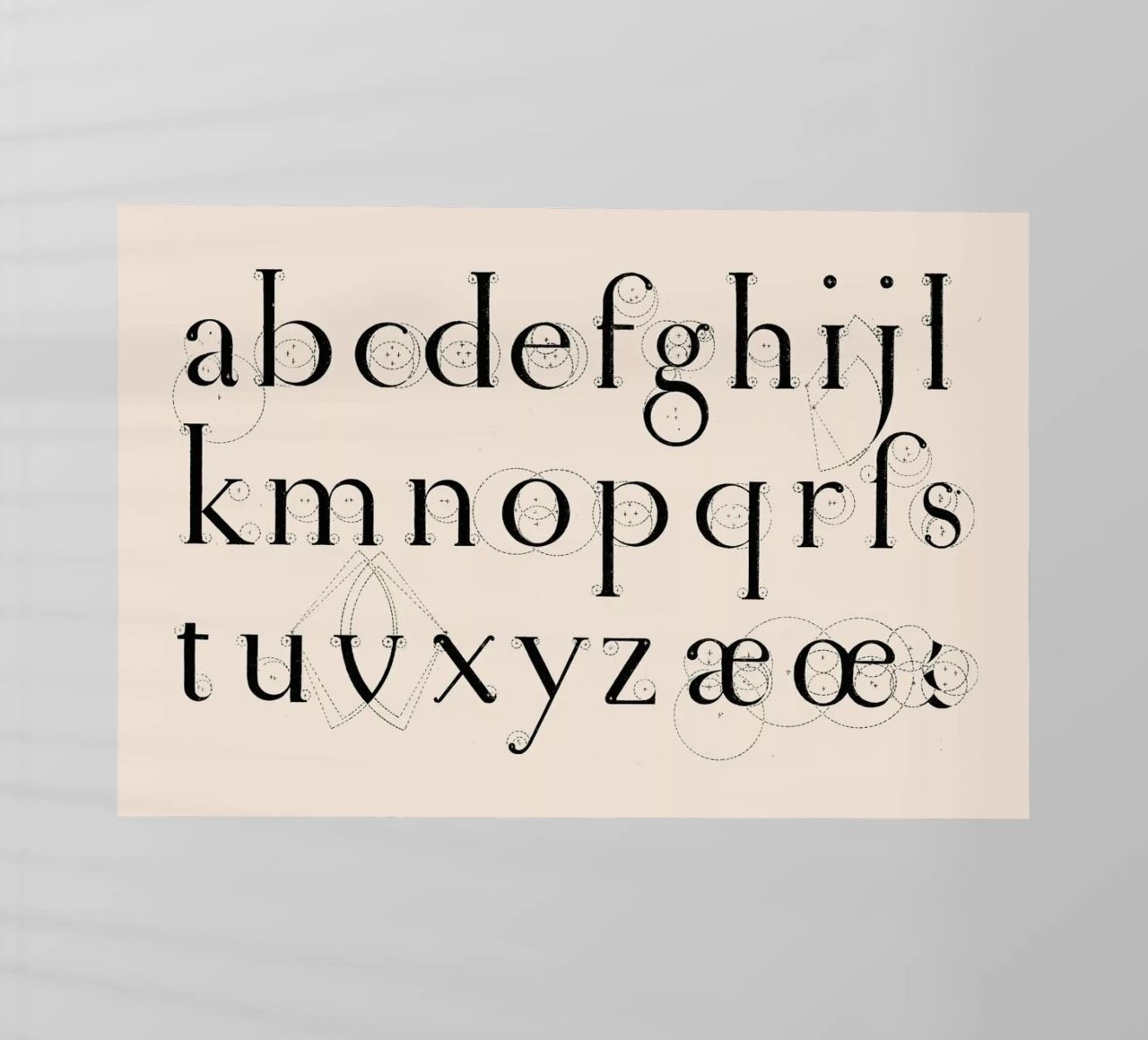 Alphabet Lowercase lámina retroiluminada de Astër