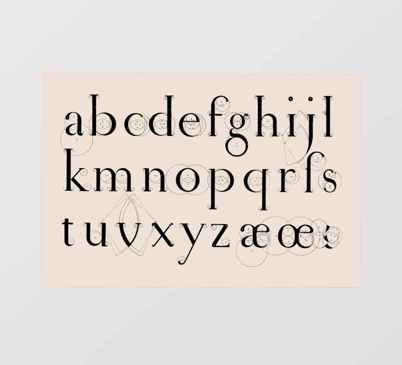Alphabet Lowercase lámina retroiluminada de Astër