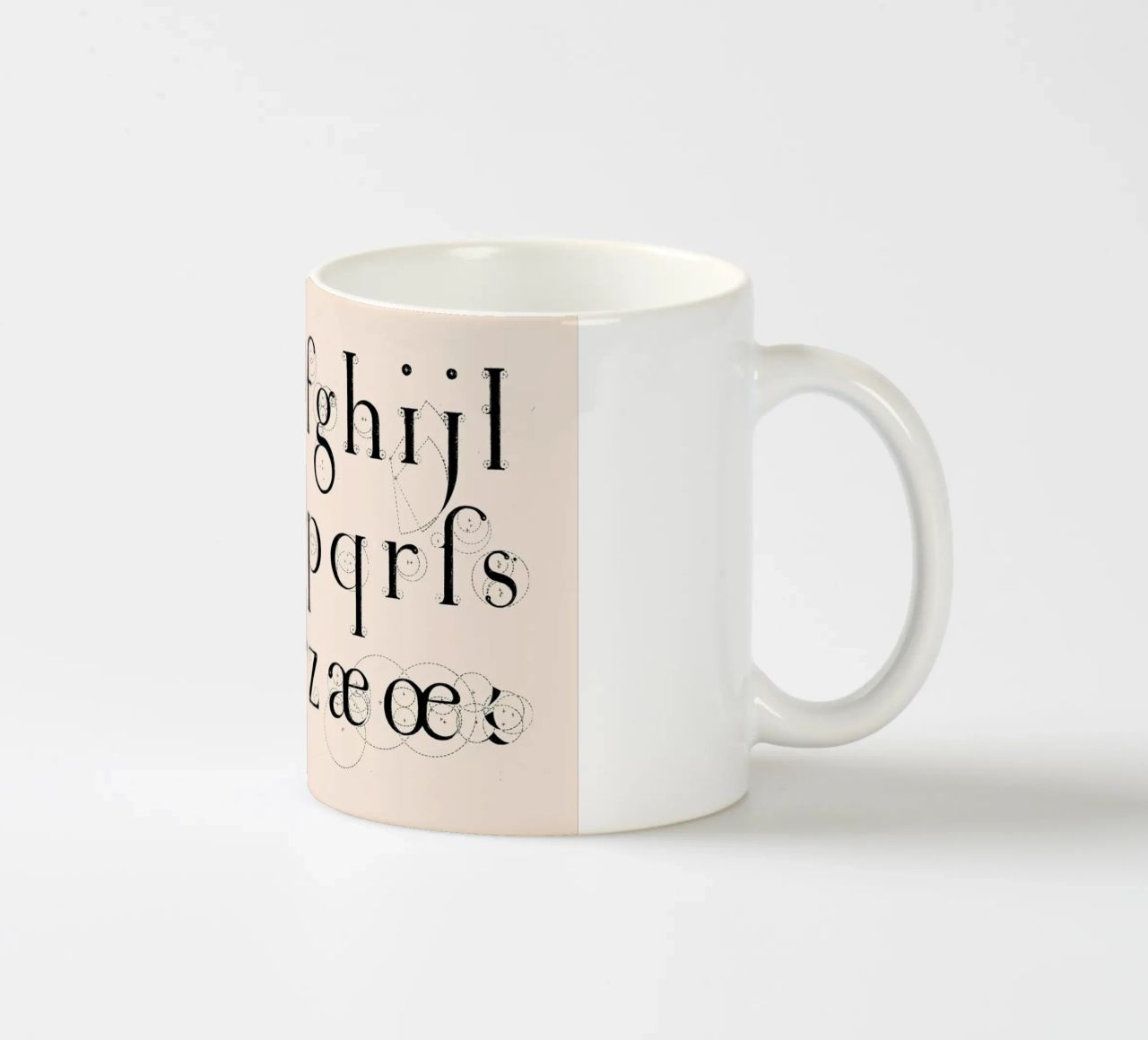 Alphabet Lowercase tazza in ceramica da Astër