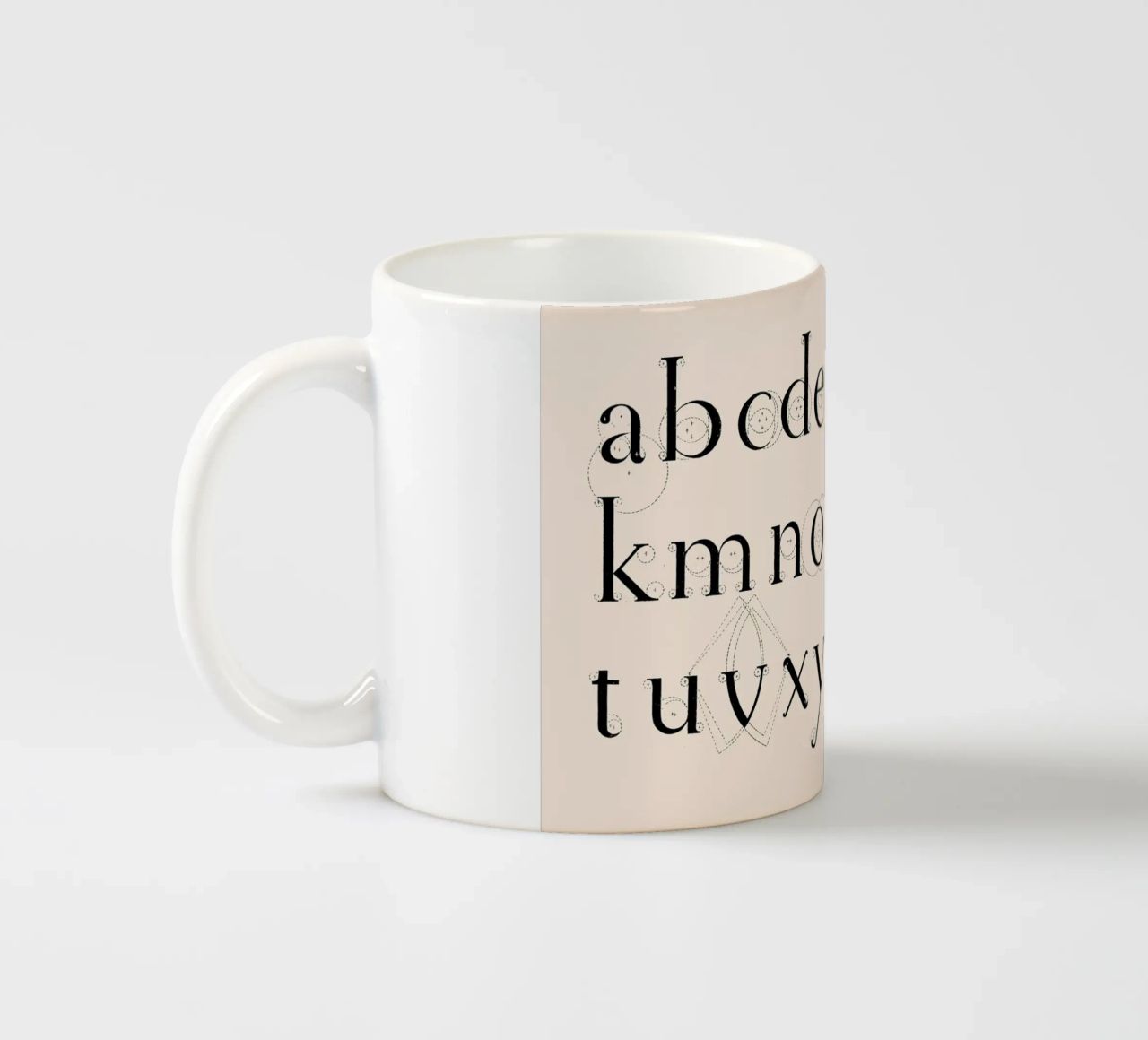Alphabet Lowercase tazza in ceramica da Astër