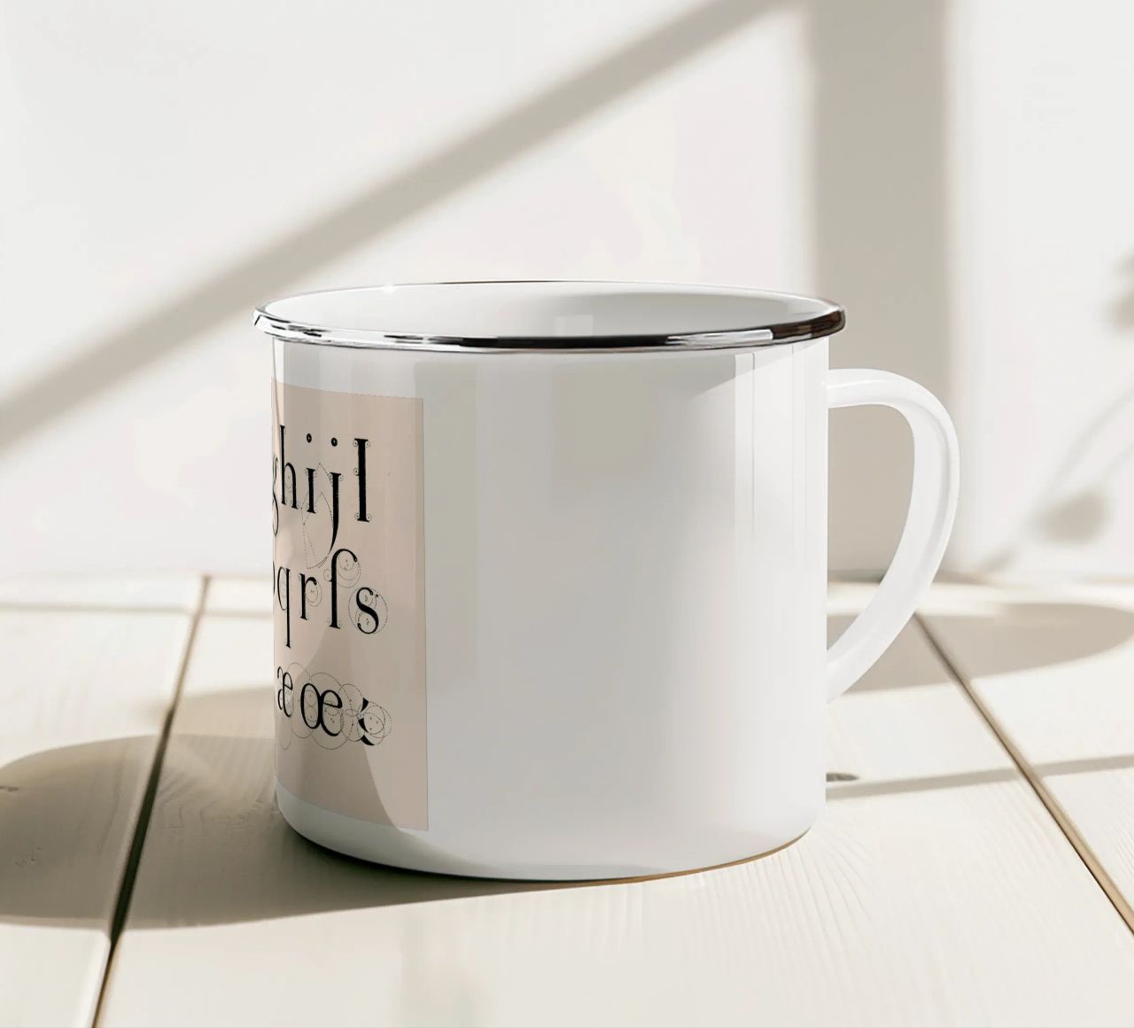 Alphabet Lowercase tazza in smalto da Astër
